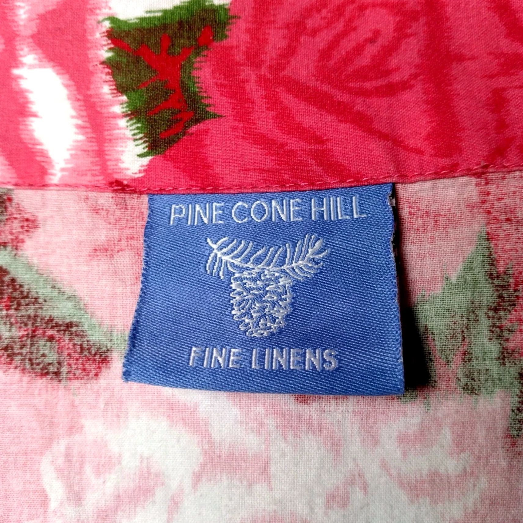 Vintage PINE CONE HILL FINE LINENS Floral Blouse XL Pink Red Roses Long Sleeve Button Front Ruffled Cuff Womens Size XL / US 12-14 / IT 48-50 - 4 Thumbnail
