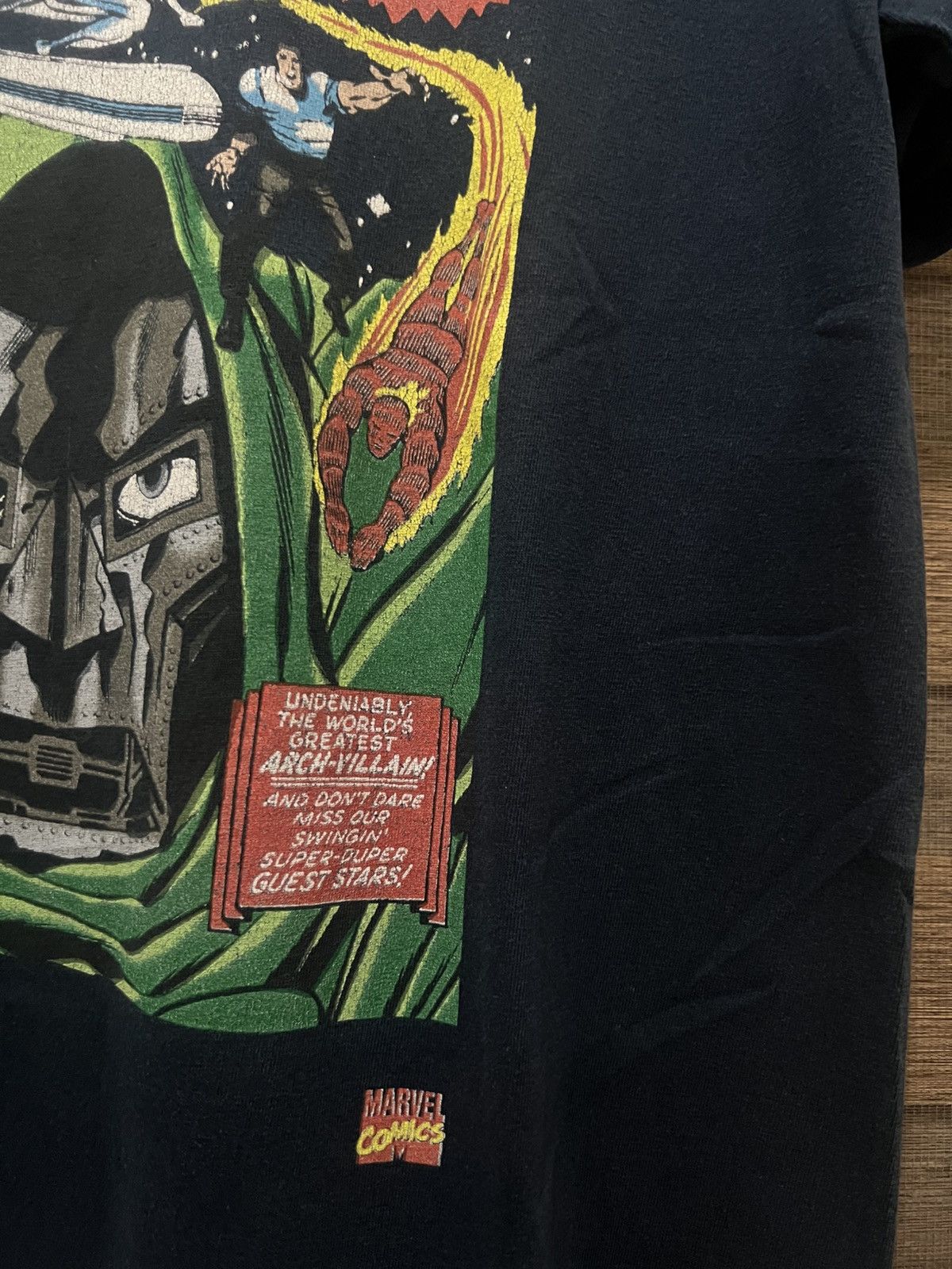 Marvel Comics × Vintage 00s Fantastic Four Enter Doctor Doom Comics Poster Promo Size US L / EU 52-54 / 3 - 10 Thumbnail