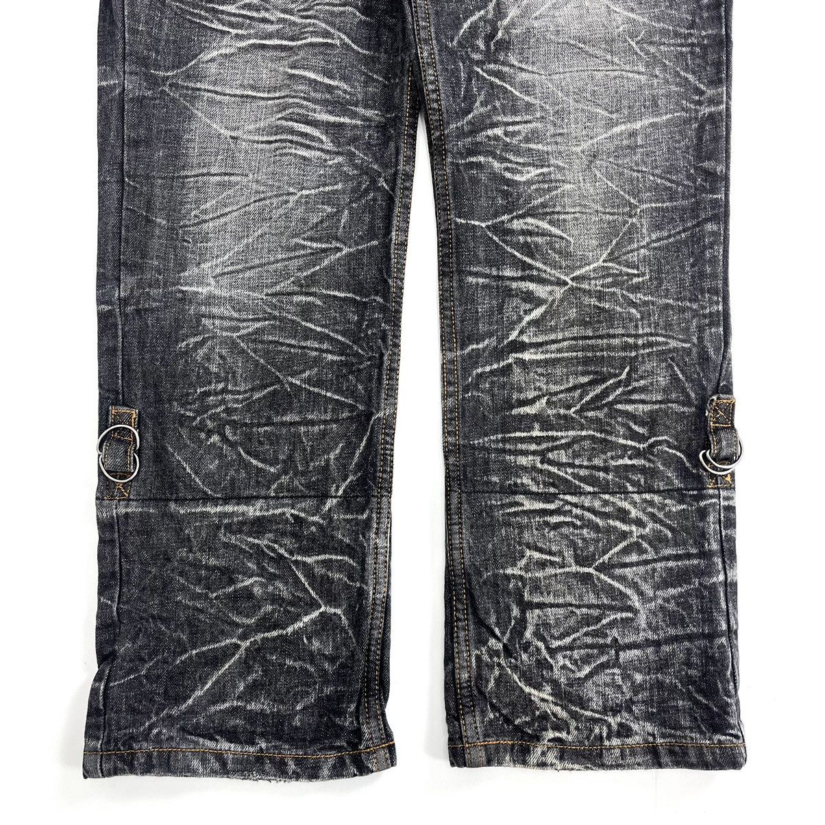 If Six Was Nine × Le Grande Bleu (L.G.B.) × Tornado Mart Destroyed Y2k Barcedos Double Waist Lightning Desain Jeans Size US 31 - 5 Thumbnail