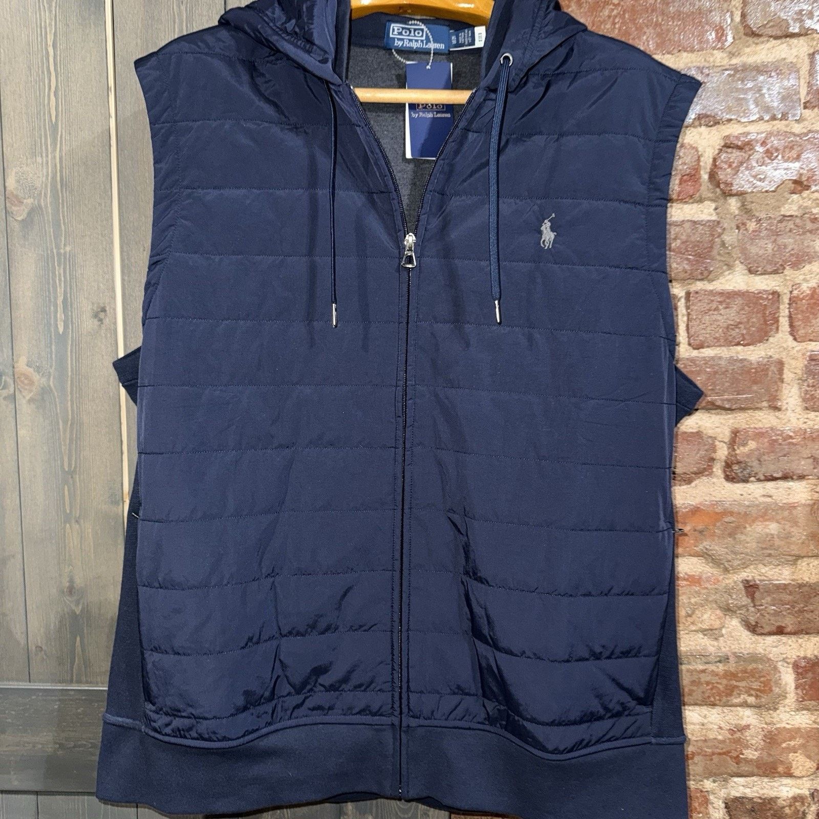 Ralph Lauren Polo Ralph Lauren Navy Hooded Puffer Vest NWT XL Full Zip Size US XL / EU 56 / 4 - 2 Thumbnail