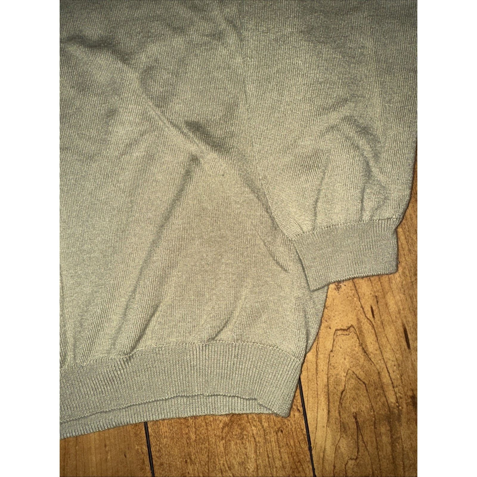 Vintage Maxini Collezione Olive Green V-Neck Knit Sweater L 22x25 Size US L / EU 52-54 / 3 - 2 Thumbnail