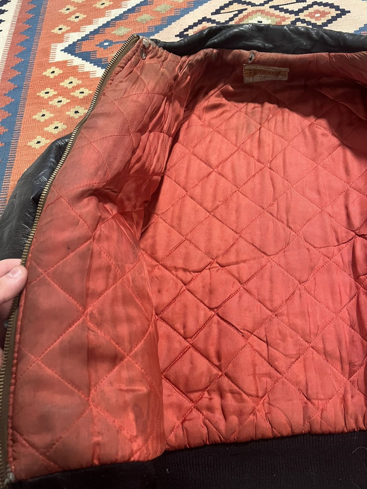 Japanese Brand Vintage 50’s cropped leather bomber jacket Size US L / EU 52-54 / 3 - 24 Thumbnail