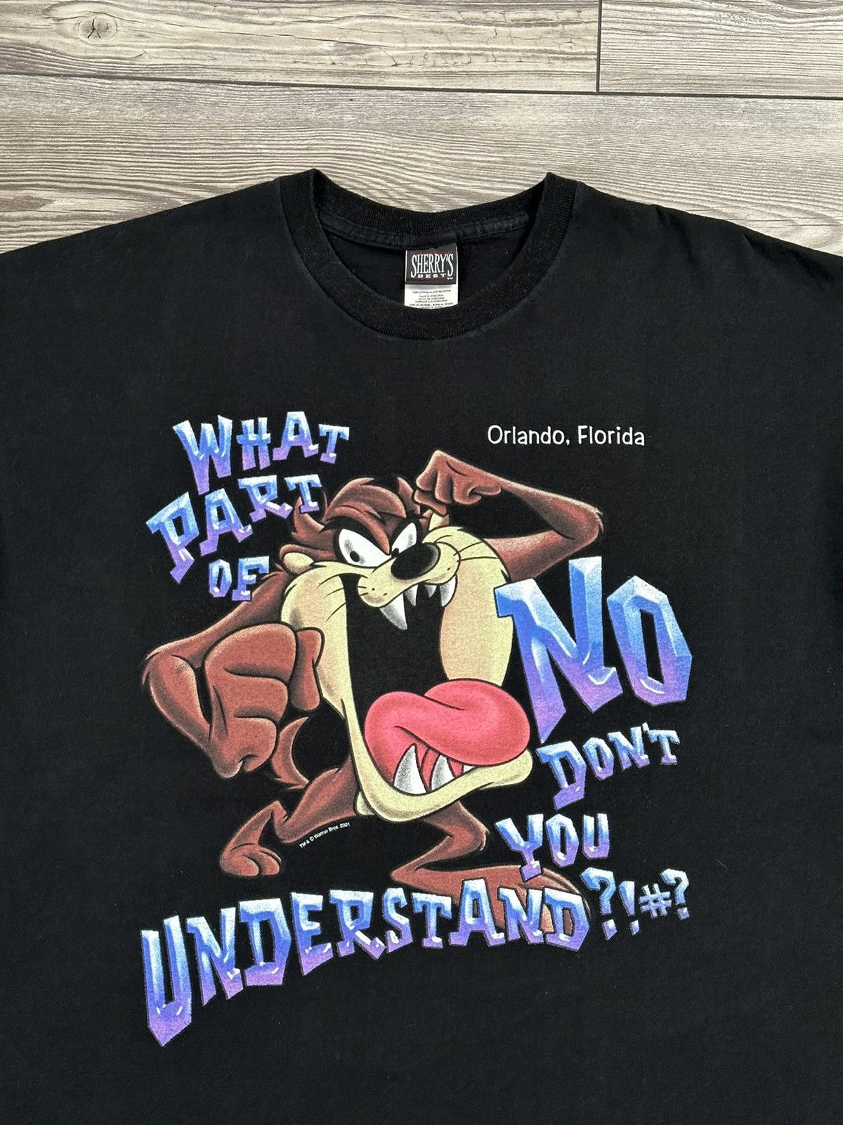 Vintage × Warner Bros Y2K Looney Tunes Taz “What Part Of No Dont You Understand” T Size US XXL / EU 58 / 5 - 2 Thumbnail