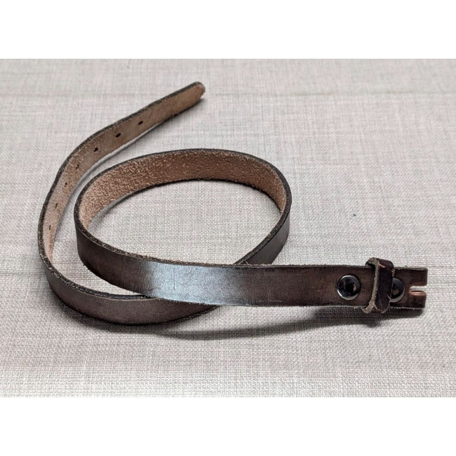 Vintage VINTAGE handcrafted belt WESTERN leather 32 brown COWHIDE belt Men 1" wide Cowboy rodeo Size 32 - 7 Thumbnail