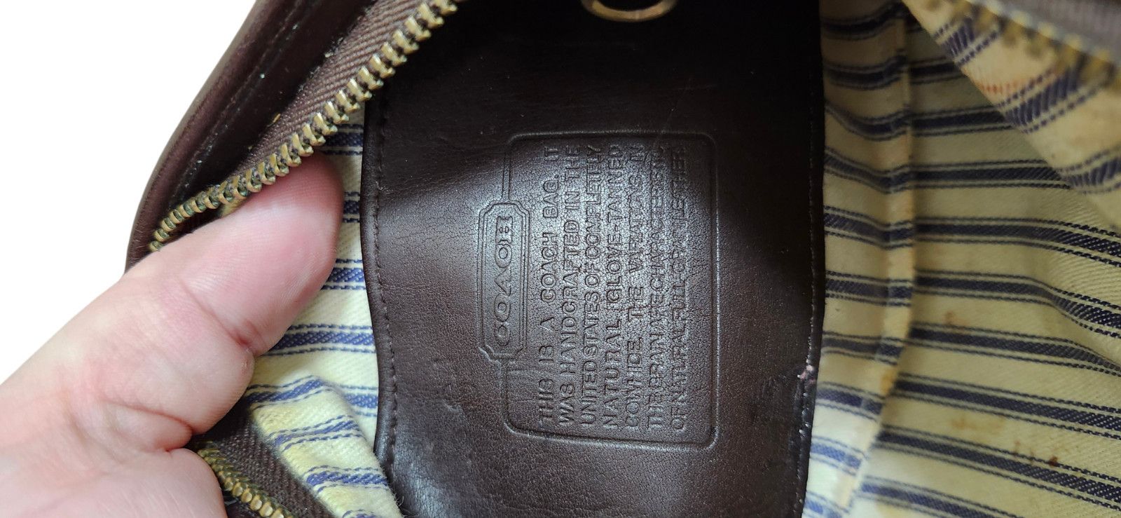 Coach Vintage Coach Leather Cosmetic Pouch Brown Zip Clutch Size ONE SIZE - 7 Thumbnail