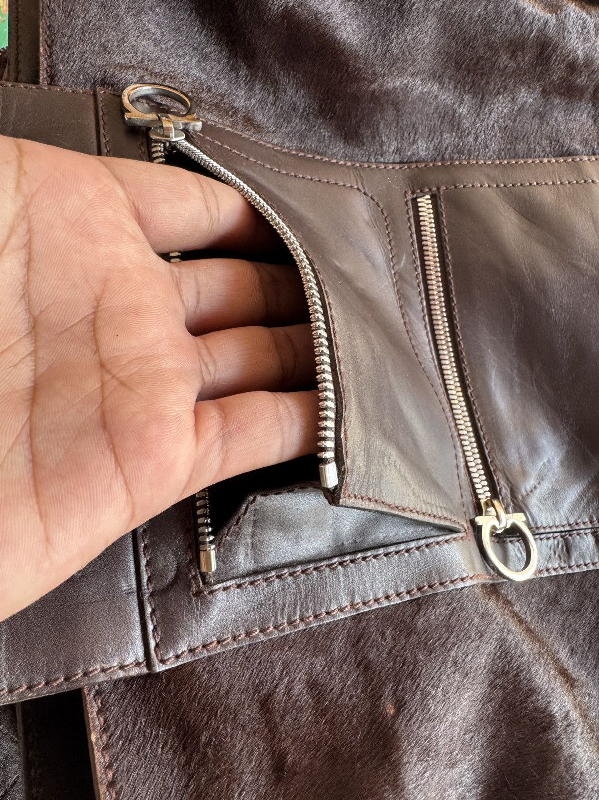 Salvatore Ferragamo Salvatore Ferragamo Horse Leather Gancini Tote Bag Italy Size ONE SIZE - 18 Thumbnail