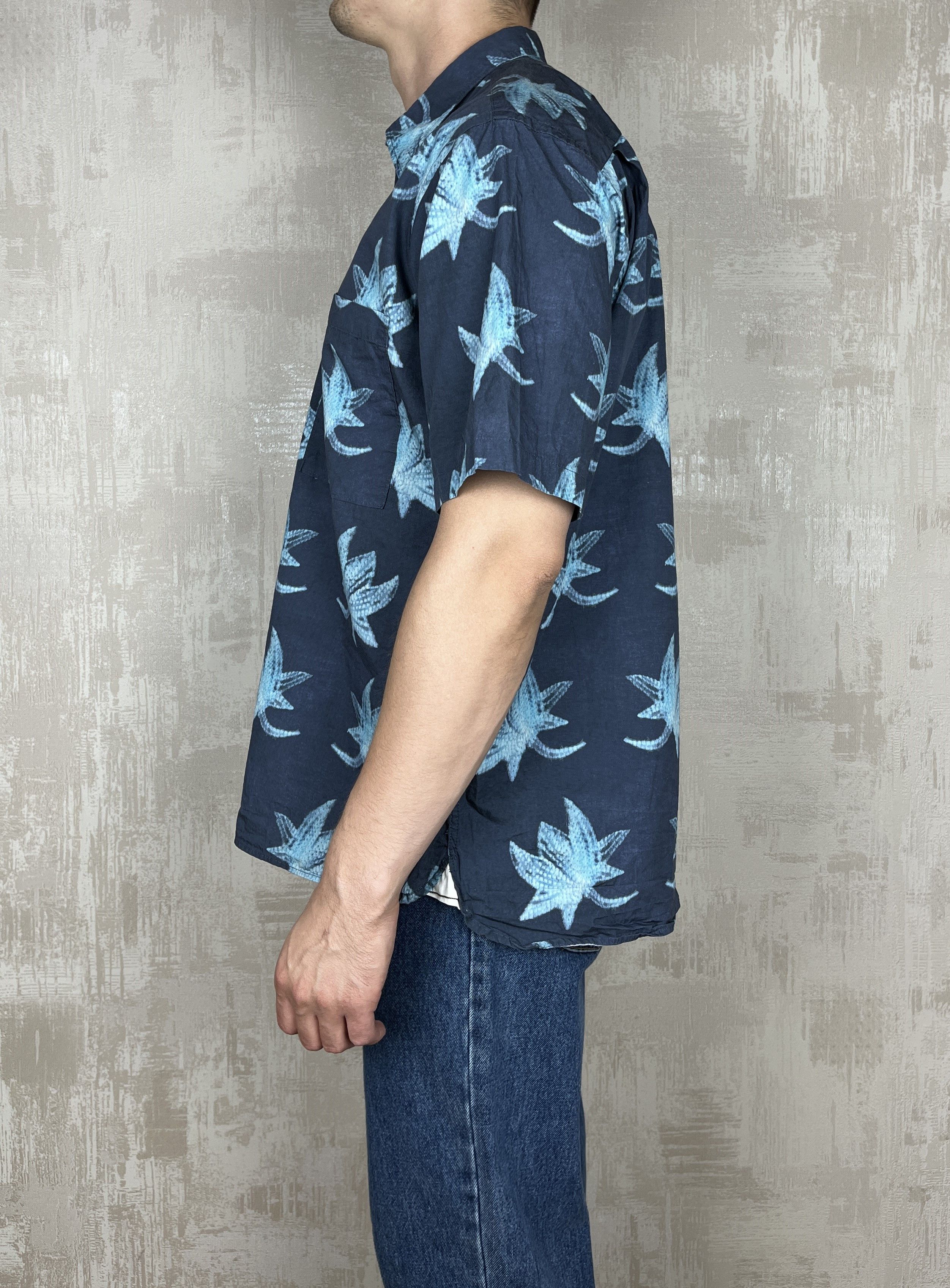 Japanese Brand Universal Works Aloha Hawaiian Leaf Shirt Short Sleeve Size US XL / EU 56 / 4 - 7 Thumbnail