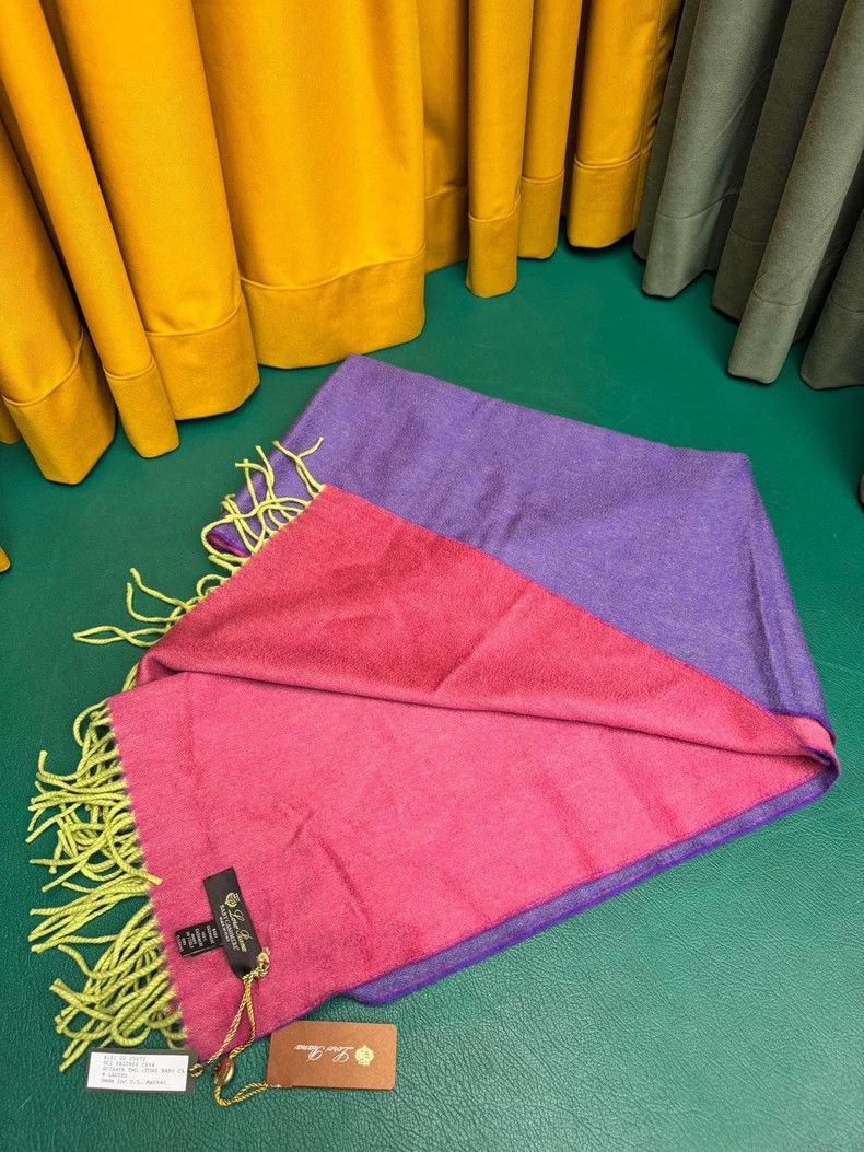 Loro Piana LORO PIANA Purple and pink pink scarf, 100% cashmere mater Size ONE SIZE - 5 Thumbnail