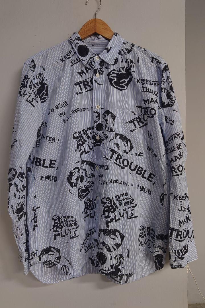 Yohji Yamamoto comme des garçons homme plus printed shirt 08aw Size US M / EU 48-50 / 2 - 2 Thumbnail