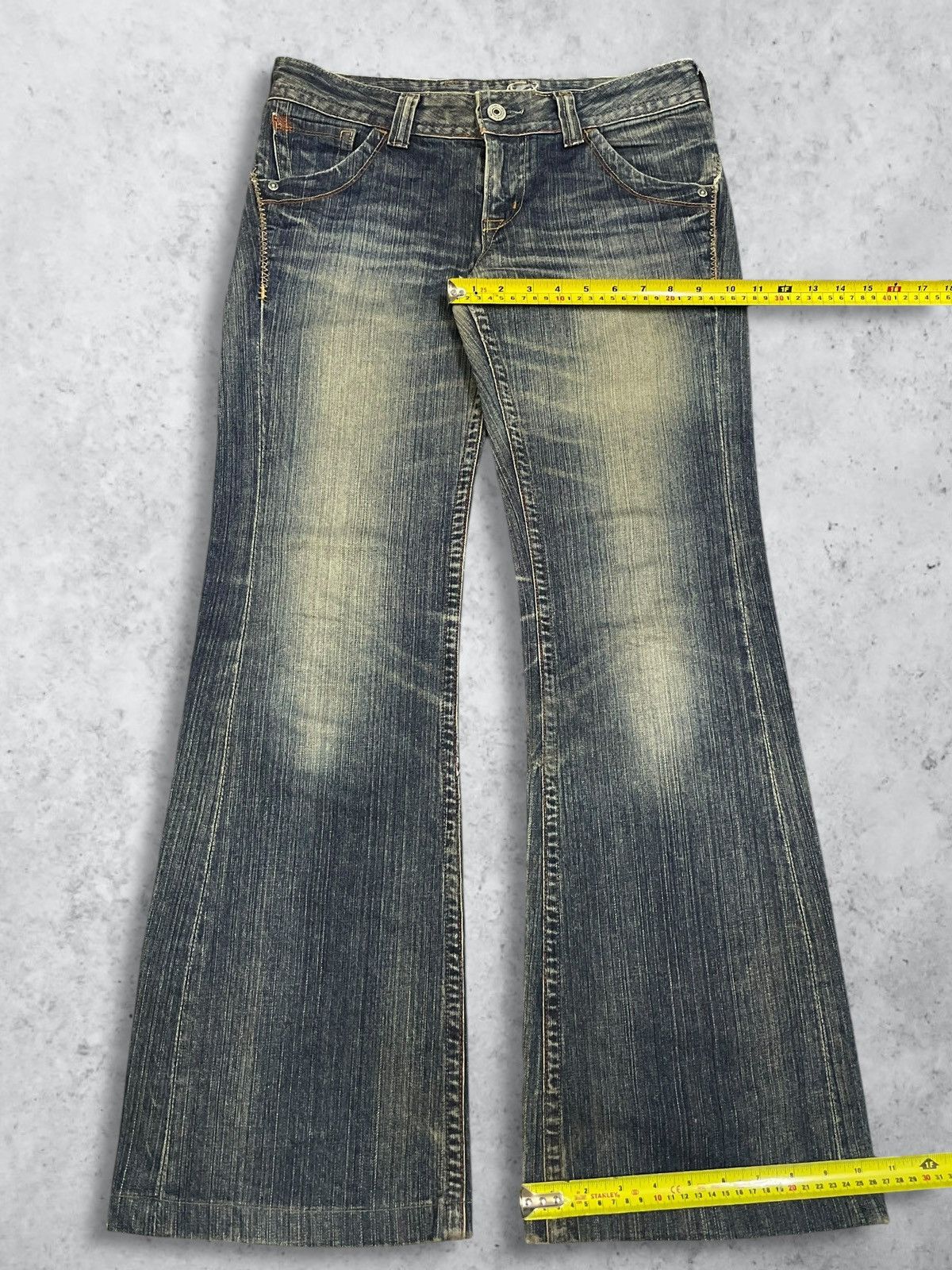 Hysteric Glamour Vintage Y2K Japanese Denim Mud Wash Womenswear Flared Jeans Size 32" / US 10 / IT 46 - 10 Thumbnail