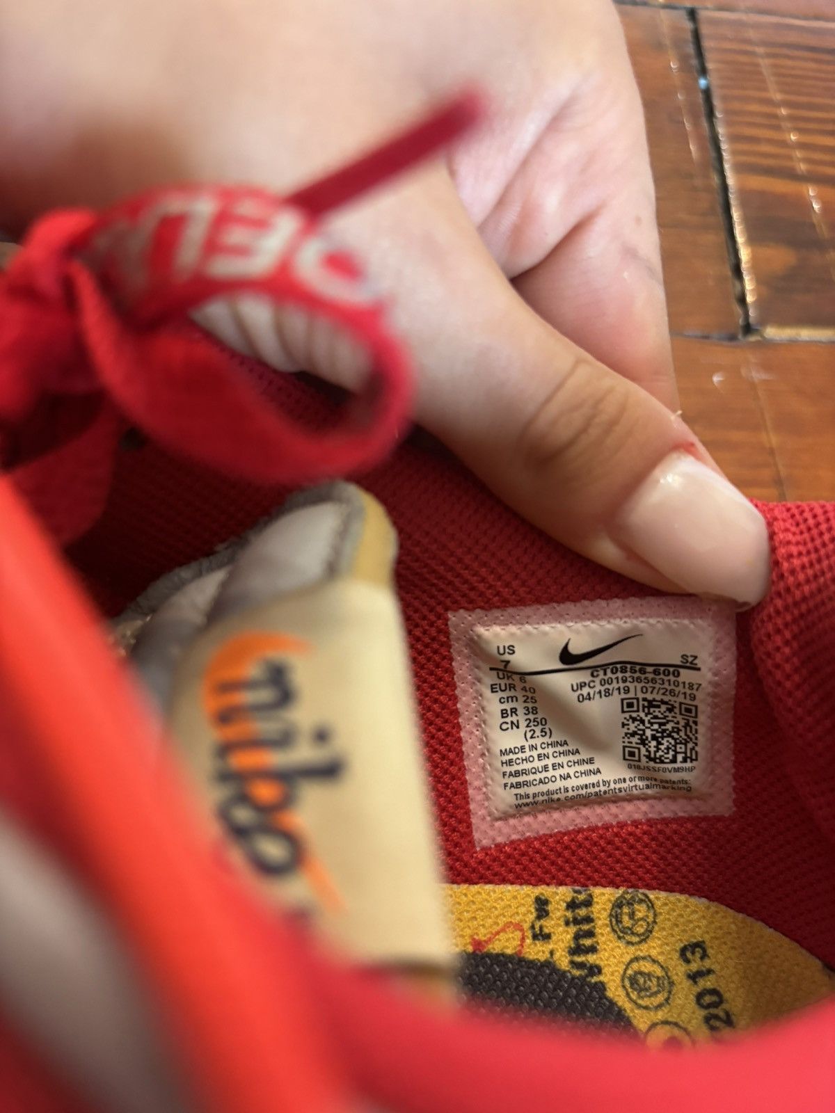 Nike × Off-White OFF-WHITE X DUNK LOW 'UNIVERSITY RED' Size US 7 / EU 40 - 5 Thumbnail