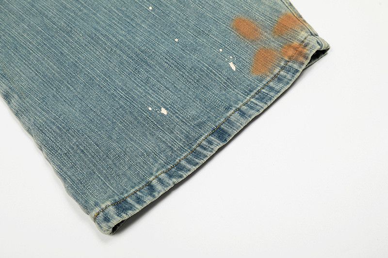 Jean American retro splatter graffiti jeans for men Size US 32 / EU 48 - 6 Thumbnail
