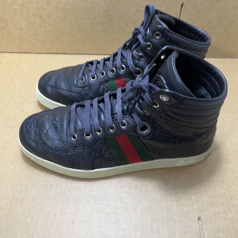 Gucci Gucci Leather High-Top Fashion Sneakers for Men Size US 6.5 / EU 39-40 - 1 Thumbnail