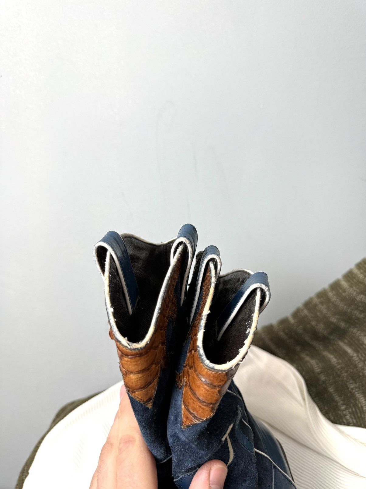 Cowboy Equipment Vintage Vic Matie Western Snake Leather Cowboy Boots Size US 6 / IT 36 - 9 Thumbnail
