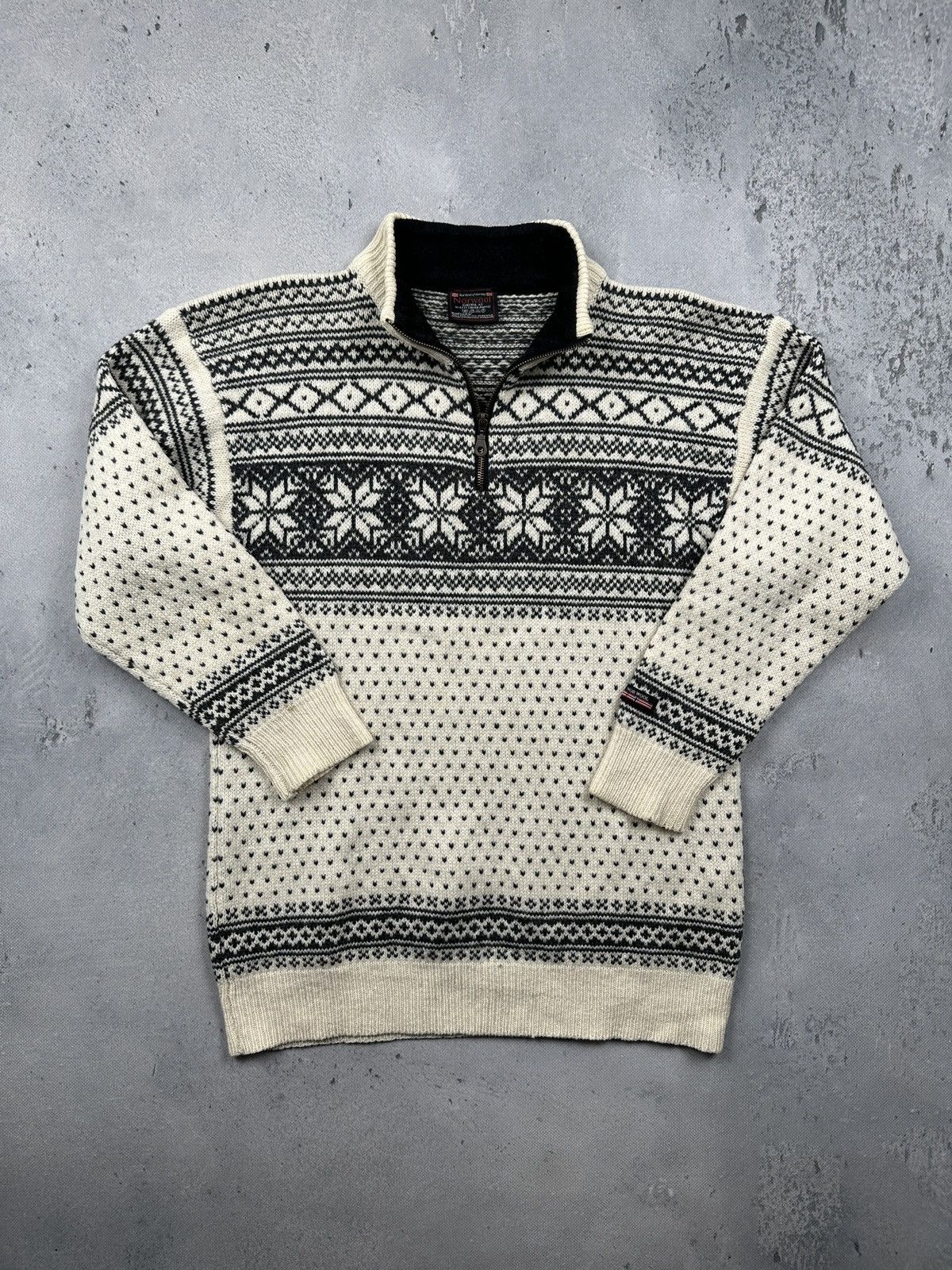 Norwool Norwool Norwegian Fair Isle Wool Half Zip Sweater Size US M / EU 48-50 / 2 - 1 Thumbnail