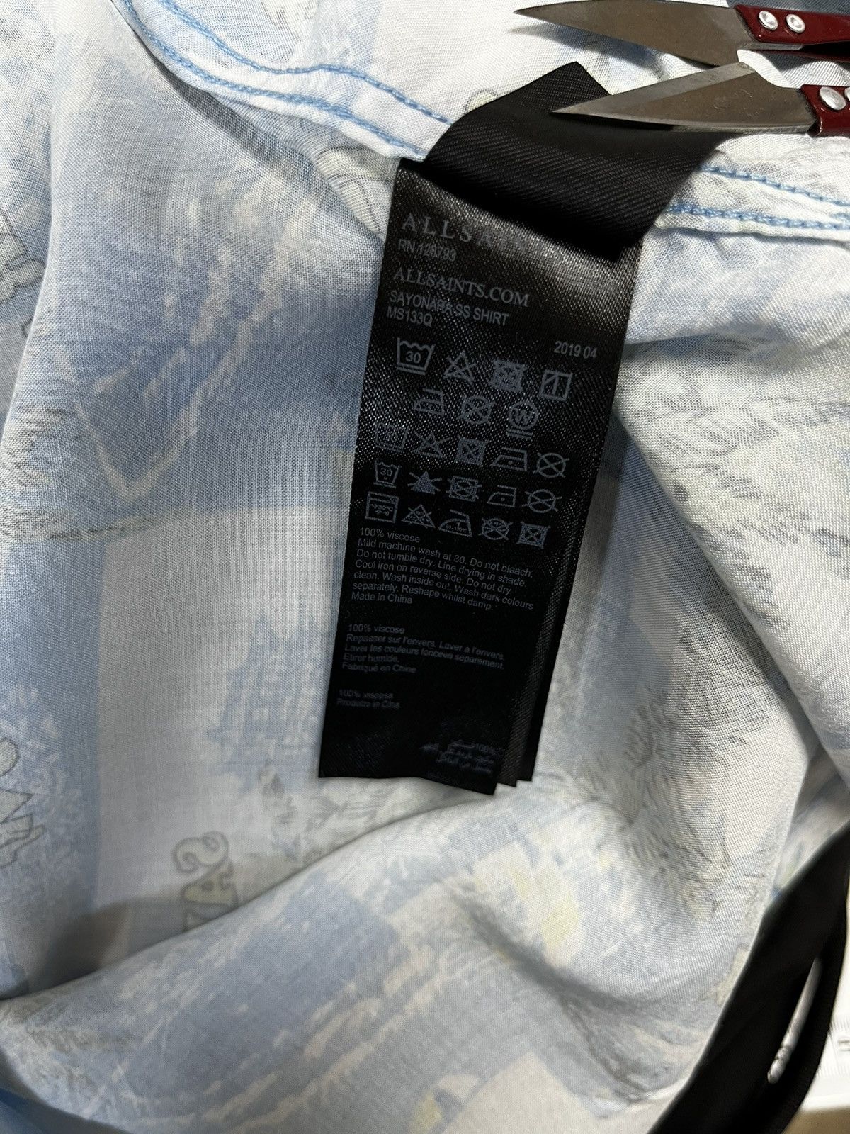 Other 🔴 Allsaints Sayonara Viscose Short Sleeve Hawaiian Shirt Size US M / EU 48-50 / 2 - 12 Thumbnail