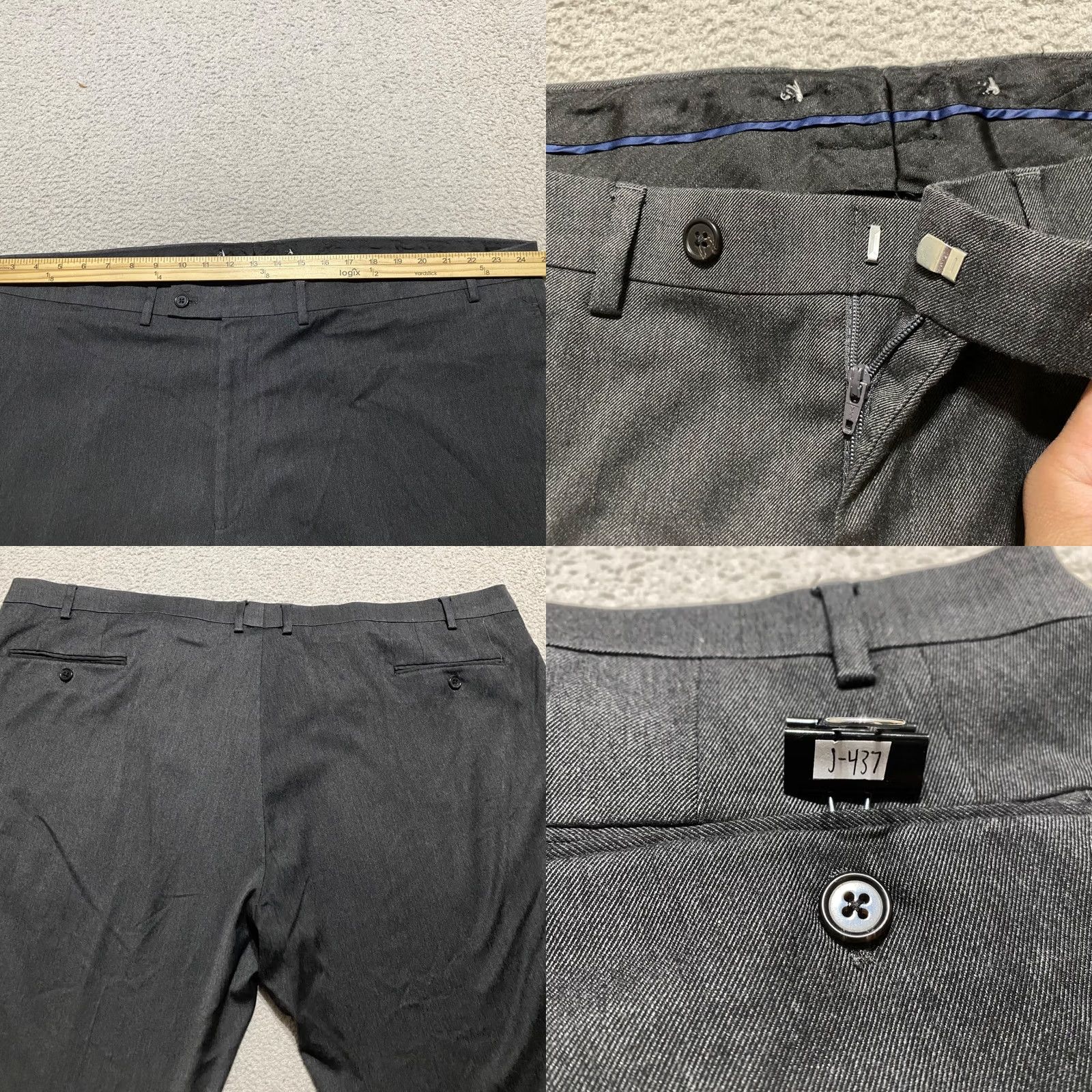 Ralph Lauren Lauren Ralph Lauren Mens Pants Dress Flat Front Gray 52x28 Straight Waist 50 Inseam 26 Regular Front Pocket Zipper Button Polyester Spandex Rayon Size US 36 / EU 52 - 8 Thumbnail
