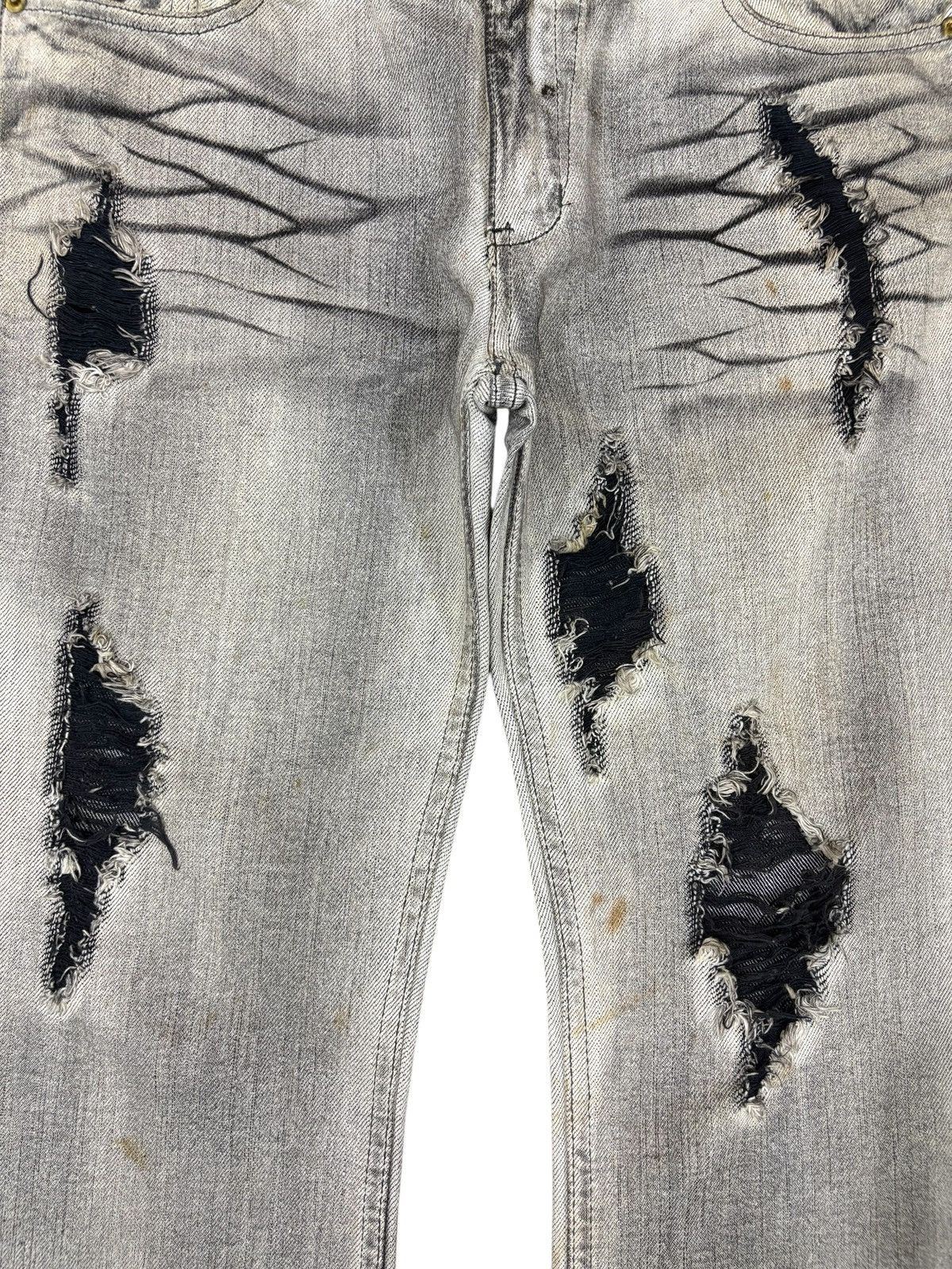 pandora Vintage Japanese Pandora Charcoal Wash Distress Flare Jeans Size US 33 - 5 Thumbnail