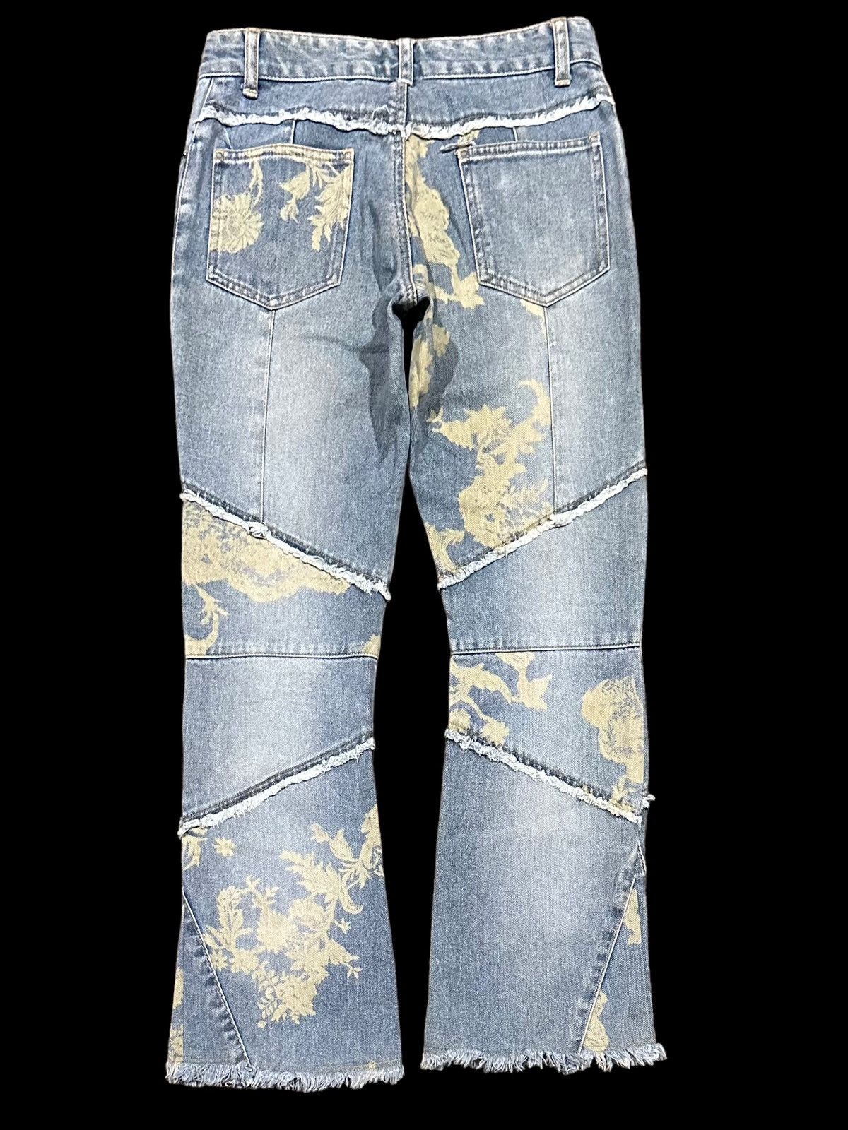 Designer × If Six Was Nine × Jean Paper Cut Hagi Denim JOUER AUX ECHECS Bootcut Flores Jeans Size 28" / US 6 / IT 42 - 3 Thumbnail