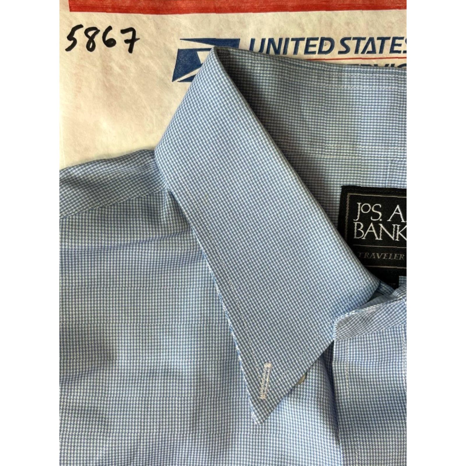Jos. A. Bank Jos. A. Bank Dress Shirt Blue Long Sleeve Button Down Chest Pocket Regular Fit 17-34 48 in Chest Mens XL Size US XL / EU 56 / 4 - 8 Thumbnail
