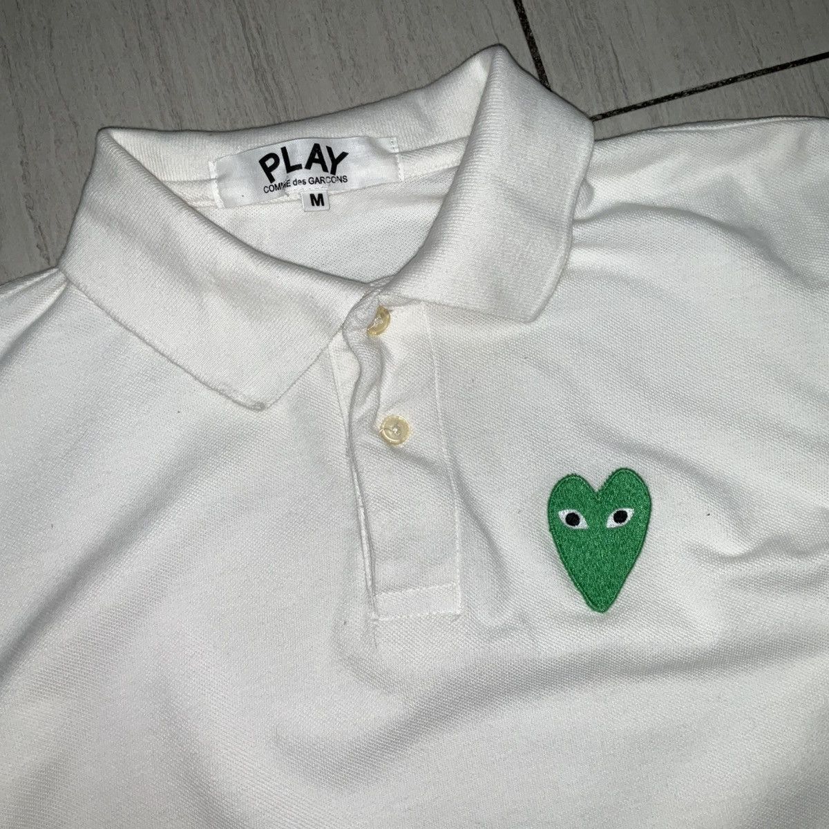 Comme des Garcons PLAY CDG PLAY 2009 Green Heart Polo Size US M / EU 48-50 / 2 - 3 Thumbnail