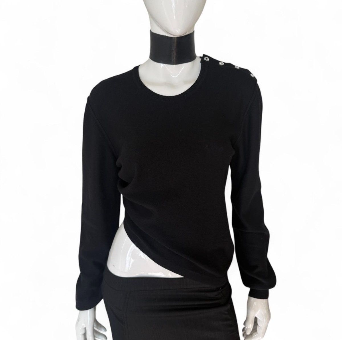 Sonia Rykiel Euro Vintage Sonia Rykiel Paris Black Sweater Size M / US 6-8 / IT 42-44 - 8 Thumbnail