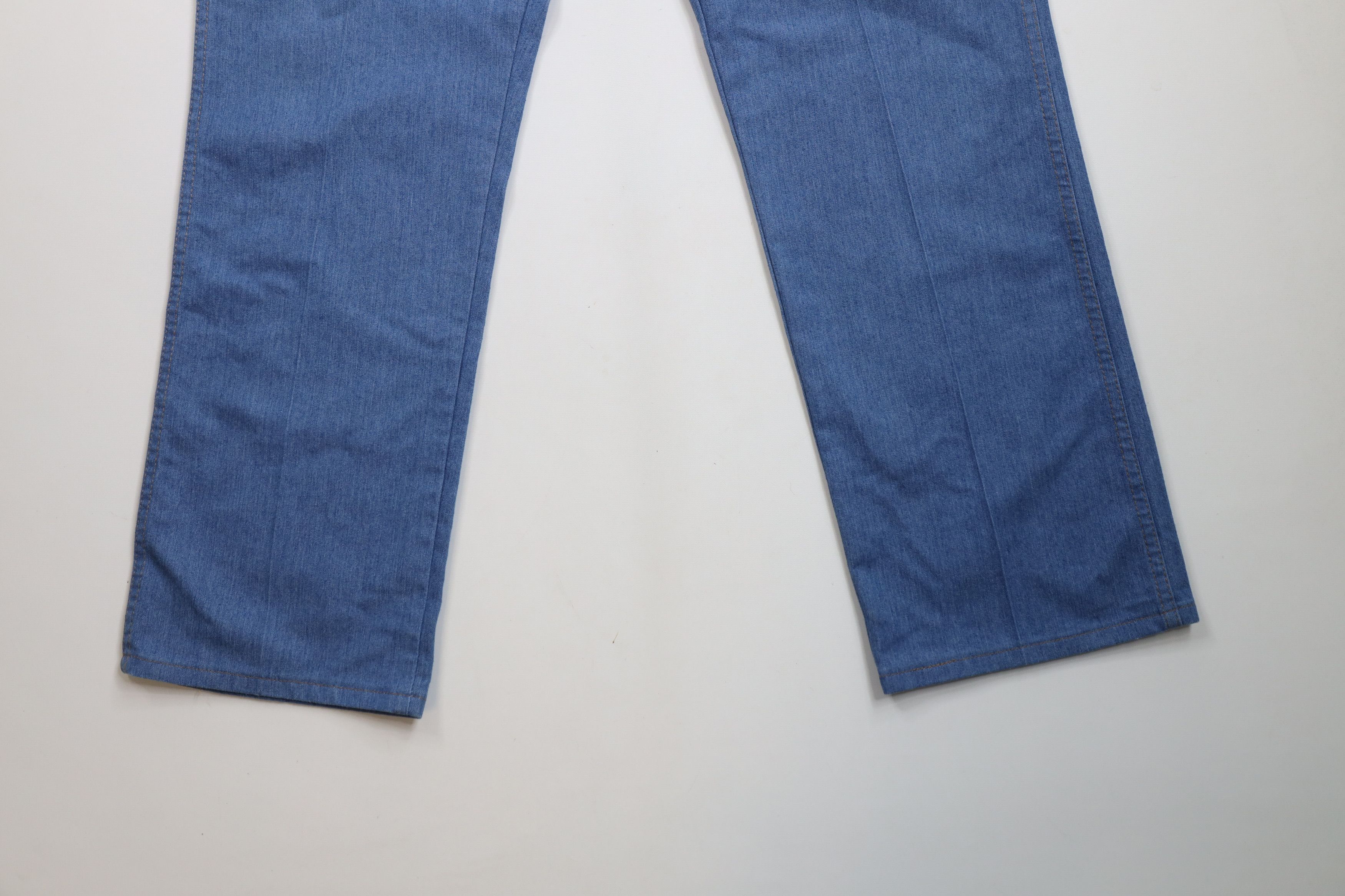 Vintage × Wrangler Vintage 90s Wrangler Faded Flared Wide Leg Denim Jeans Blue Size US 40 / EU 56 - 4 Thumbnail