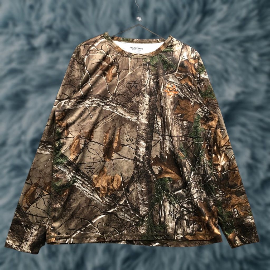 Realtree Realtree Camouflage Long Sleeve T-Shirt Mens XL Camouflage Hunting 100% Polyester Size US XL / EU 56 / 4 - 1 Thumbnail
