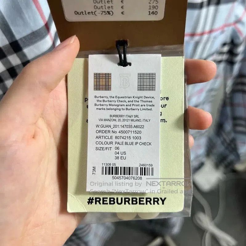 Burberry Burberry Blue Checked Long Sleeve Shirt. Size US M / EU 48-50 / 2 - 5 Thumbnail