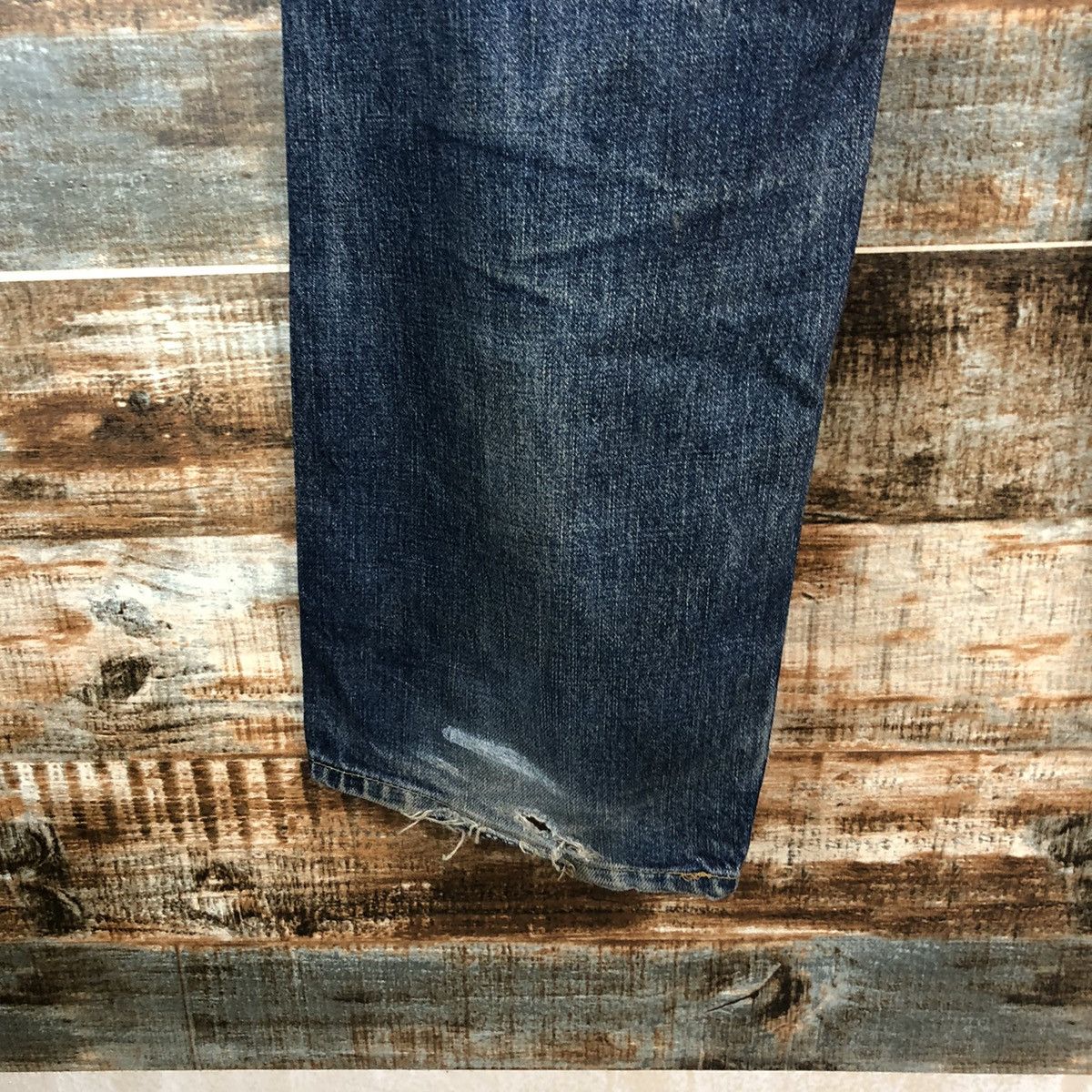 Japanese Brand DL Japan vintage selvedge Blue Distressed Denim Pants #C163 Size US 32 / EU 48 - 20 Thumbnail