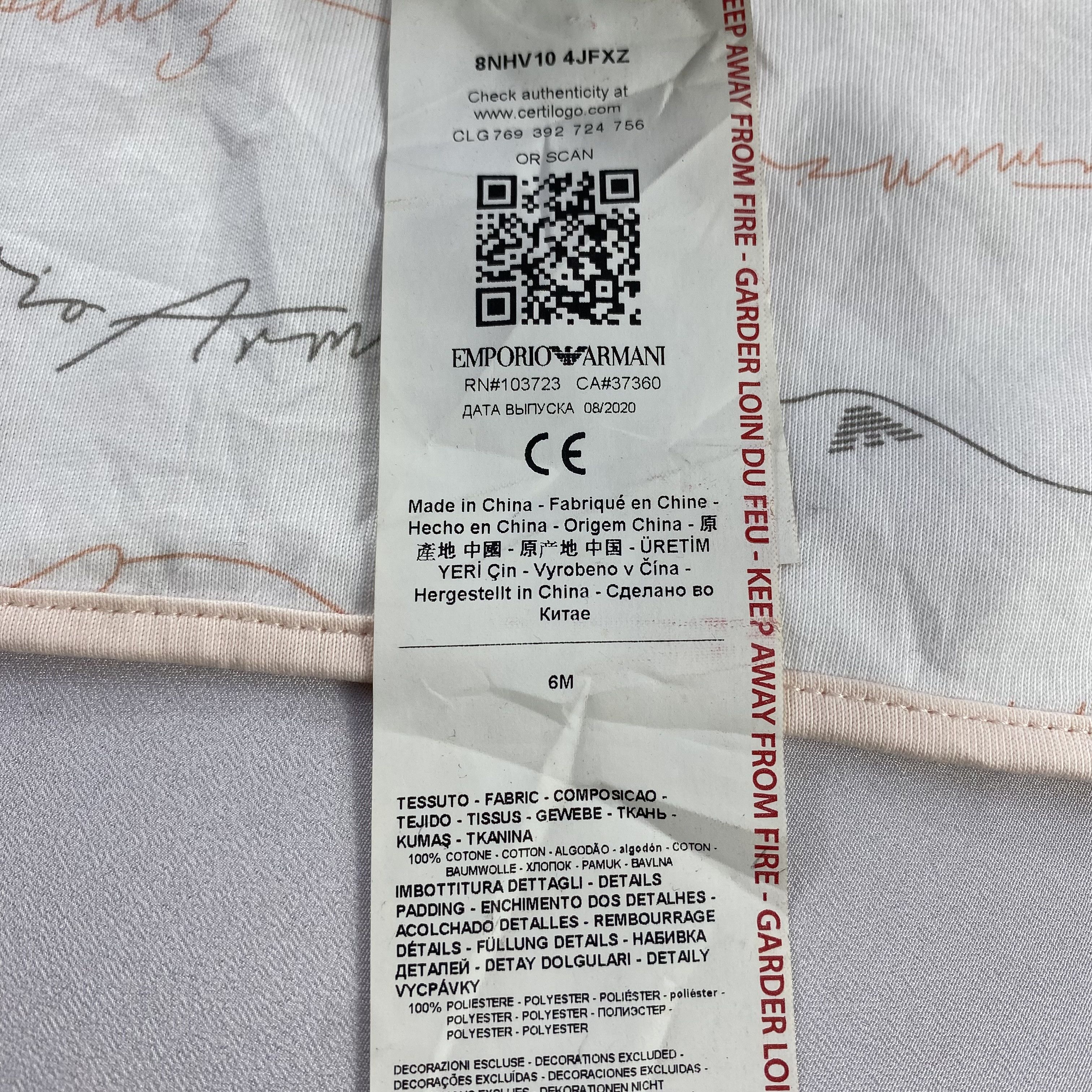 Emporio Armani × Vintage Emporio Armani Handkerchief / Neckerchief / Bandana-P955 Size ONE SIZE - 5 Thumbnail