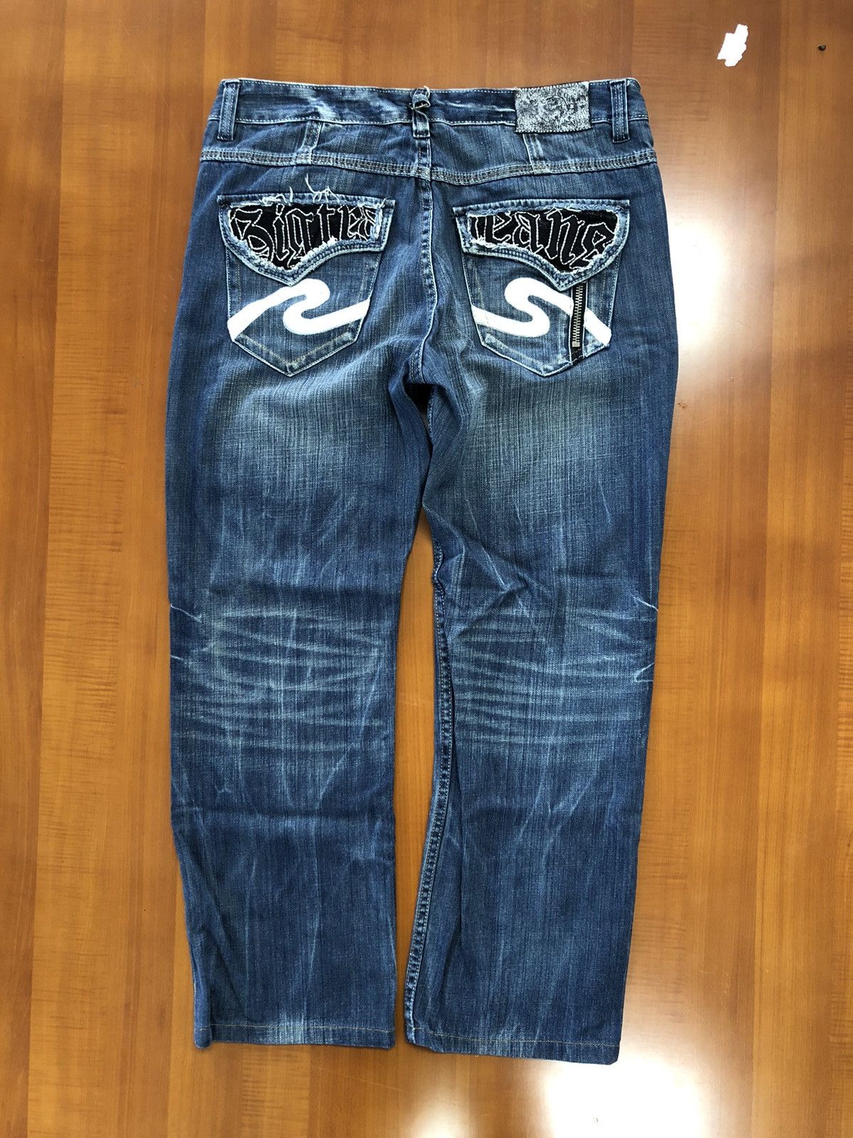 Vintage Big Train Osaka Embroidered Jeans Size US 34 / EU 50 - 4 Thumbnail
