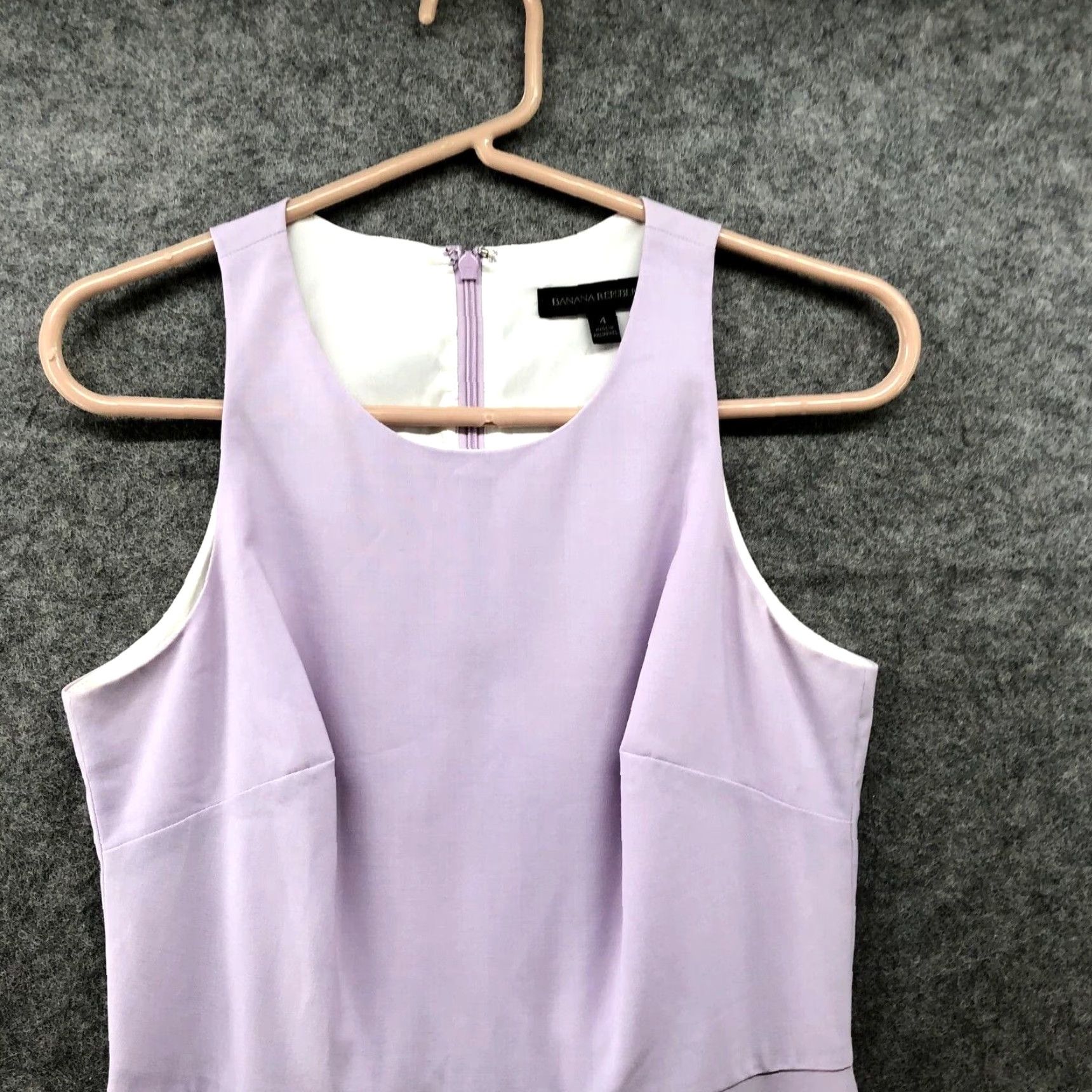 Banana Republic Banana Republic Sleeveless Dress Womens 4 XL Extra Large Purple Wool Blend Size S / US 4 / IT 40 - 3 Thumbnail