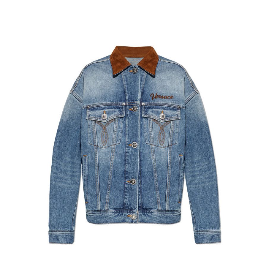 Versace VERSACE Blue Denim Jacket New & Authentic (Women's size:IT 3 Size XS / US 0-2 / IT 36-38 - 1 Preview