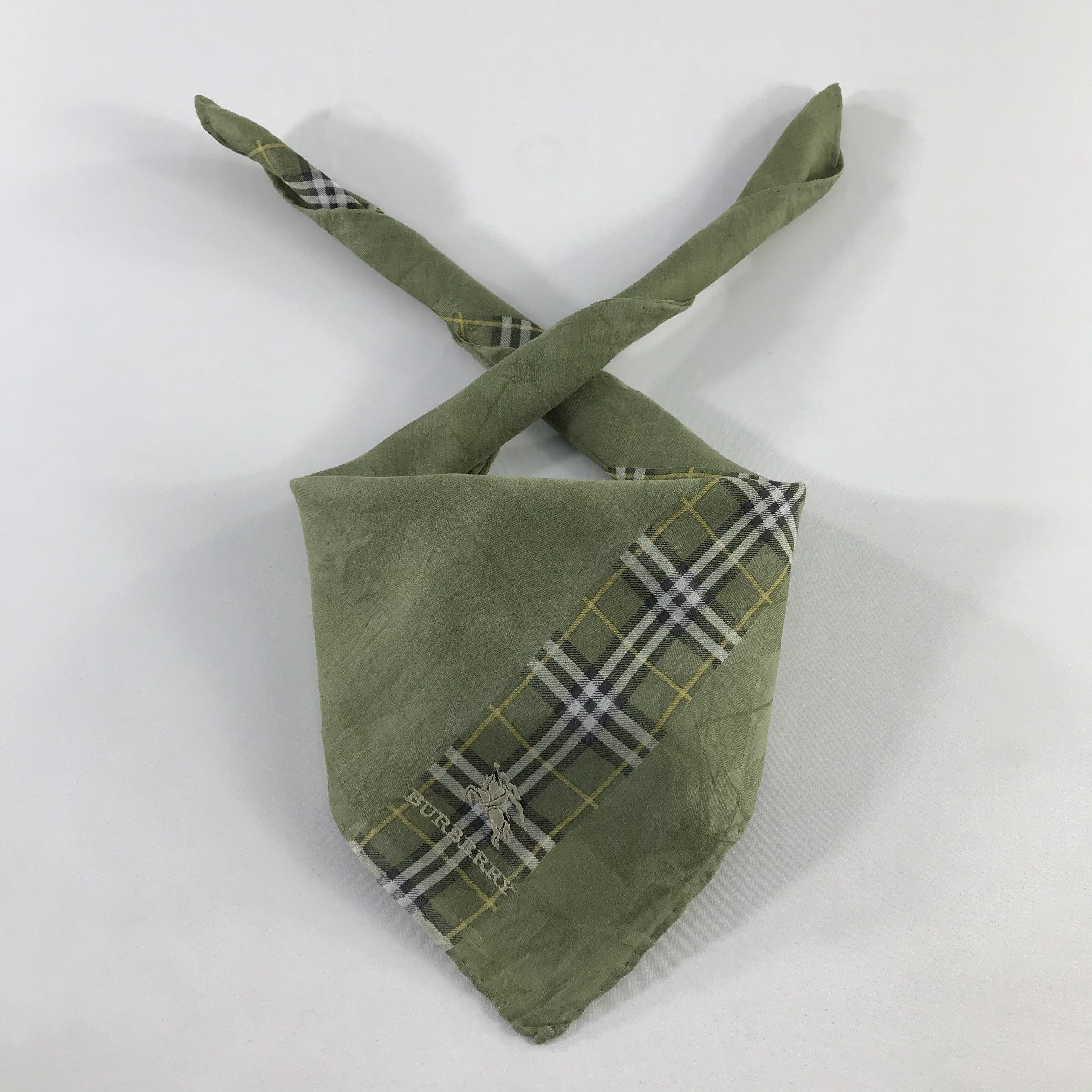 Burberry × Vintage Burberry Bandana / Handkerchief / Neckerchief - S910 Size ONE SIZE - 3 Thumbnail