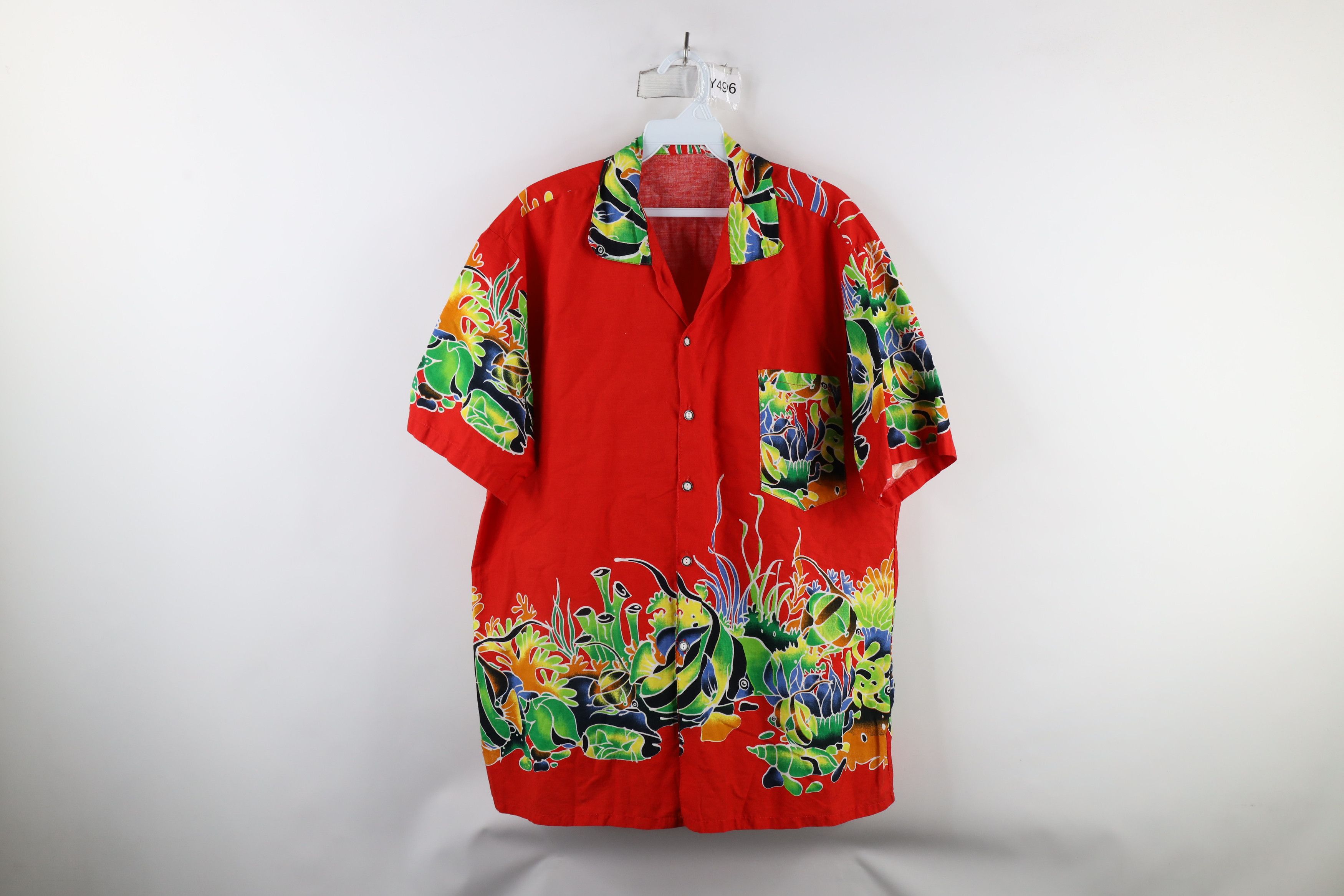 Vintage Vintage 90s Streetwear Hawaiian Short Sleeve Button Shirt Size US L / EU 52-54 / 3 - 1 Thumbnail