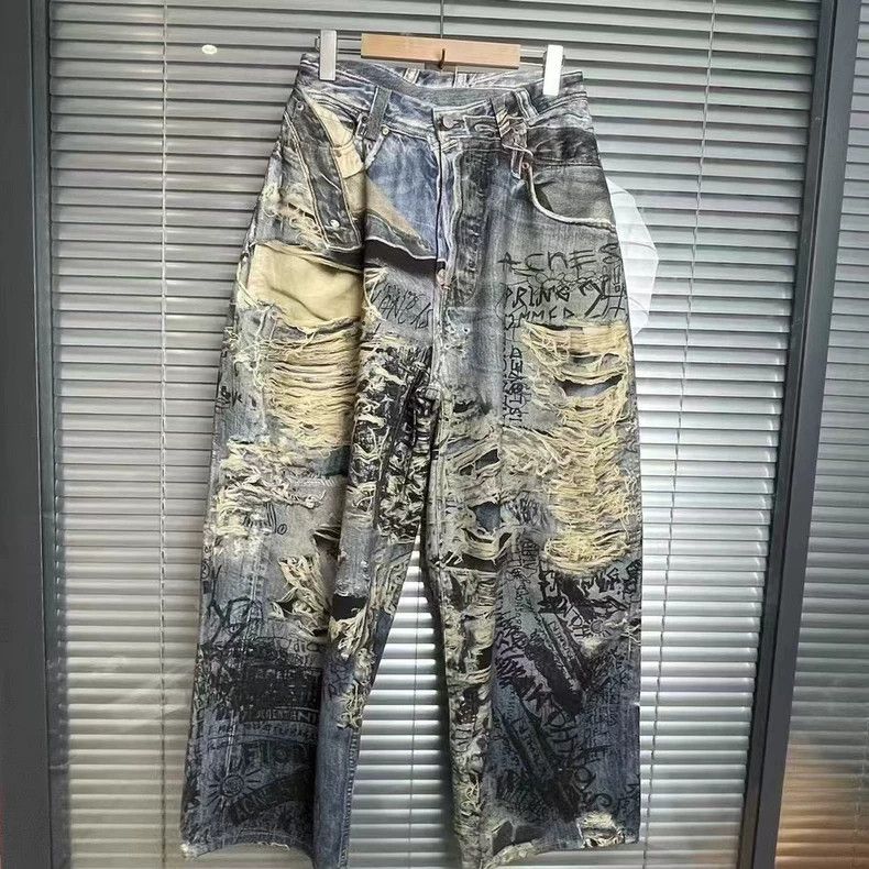 acne studios Print graffiti and wear out jeans 2505-Nextarr