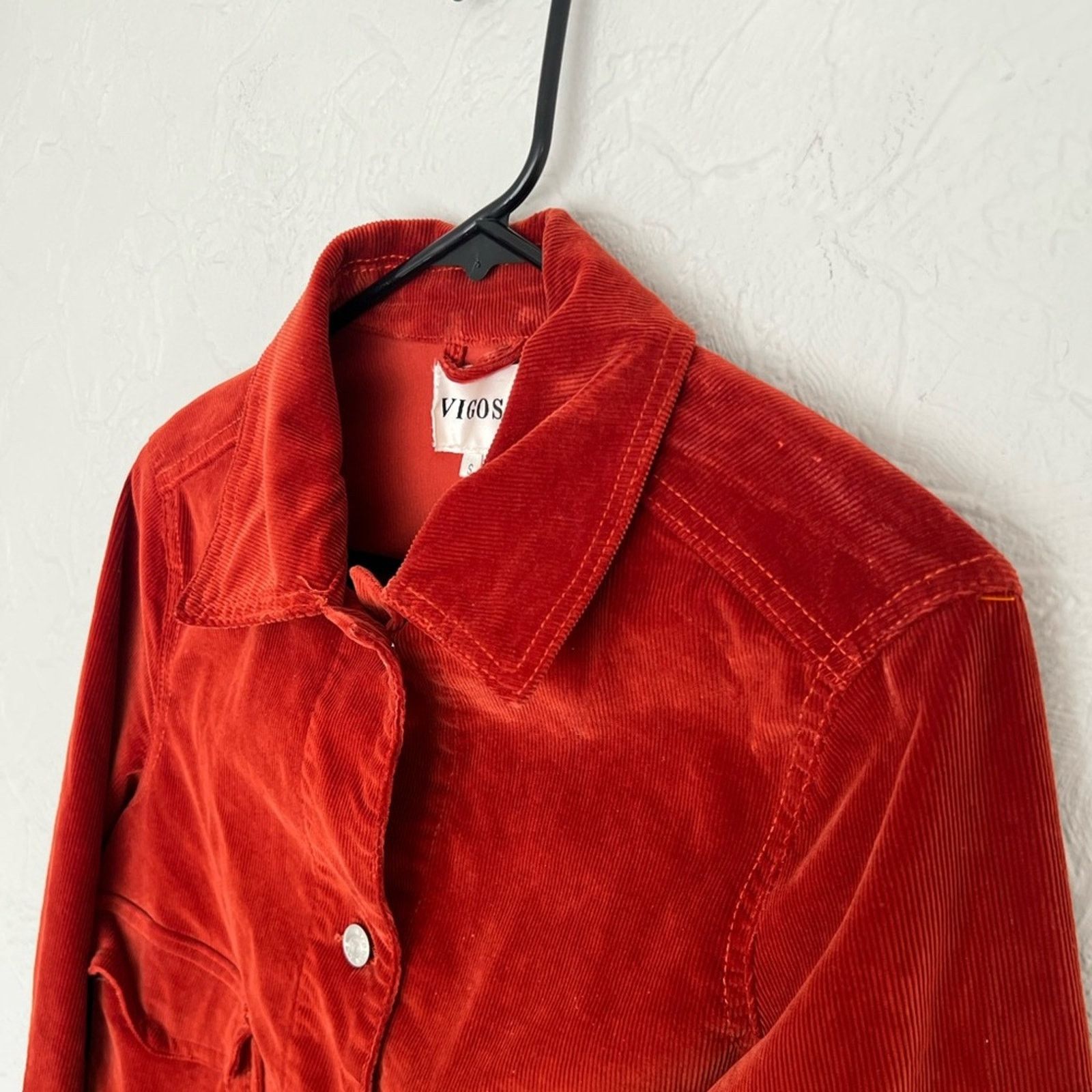 Other Vigoss Corduroy Jacket Womens Burnt Orange Cropped NICE Size S / US 4 / IT 40 - 3 Thumbnail