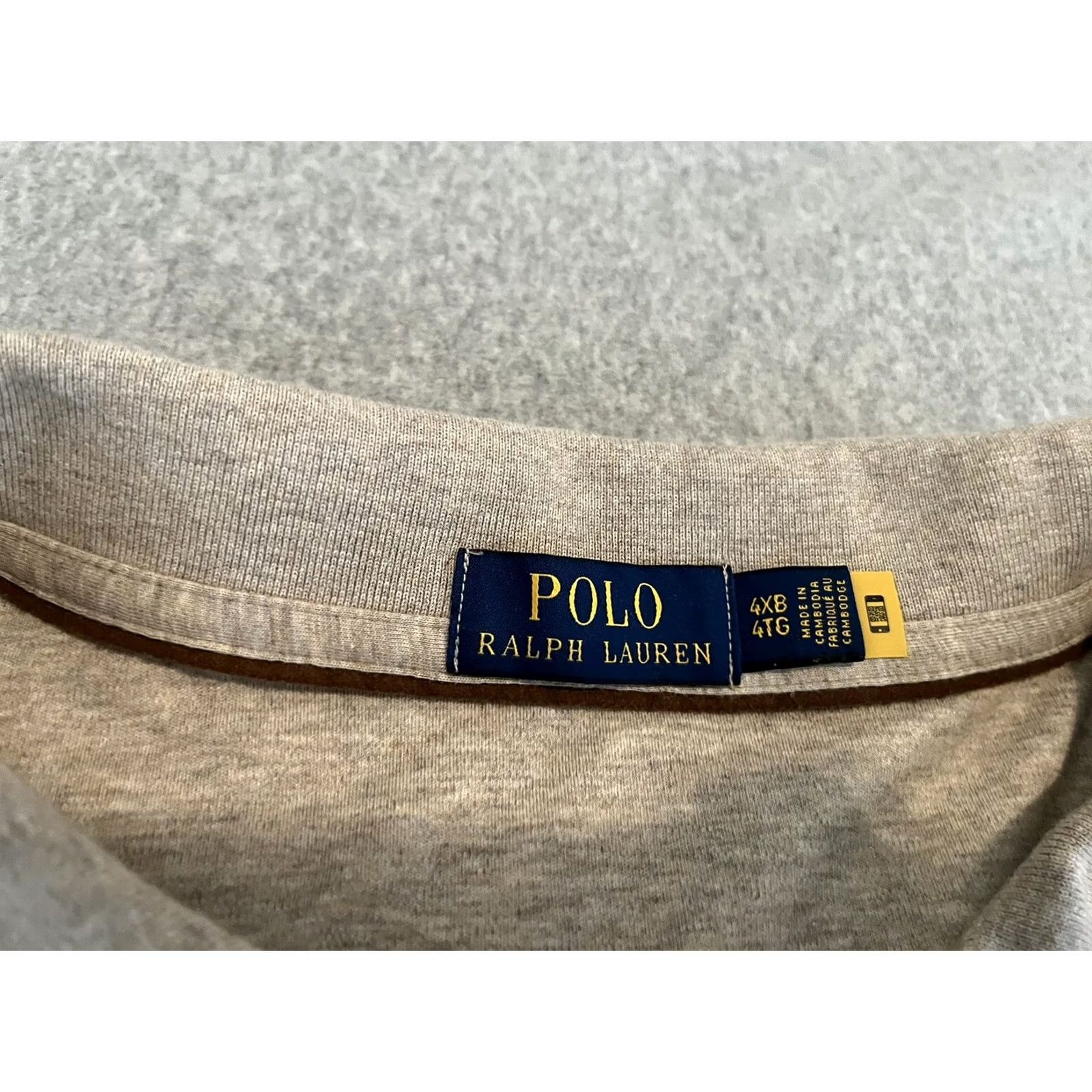 Polo Ralph Lauren Polo Ralph Lauren Long Sleeve Shirt Light Brown Pony Mens 4XB Big 4X Brown Cotton Polo Shirts Mens Size US XXL / EU 58 / 5 - 2 Thumbnail