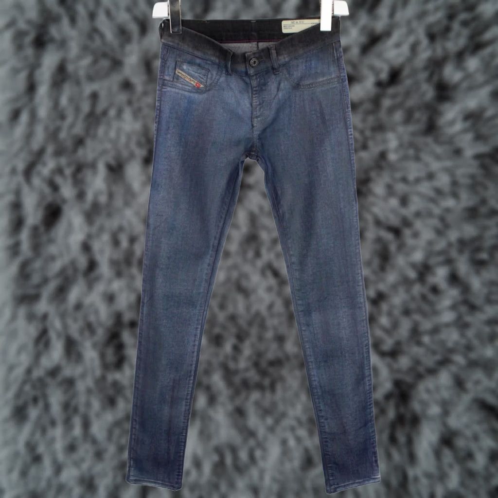 Diesel DIESEL Livier Super Slim-Jegging 0604M Stretch Jeans Women's W26 Slightly Coated Blue Size 26" / US 2 / IT 38 - 1 Thumbnail