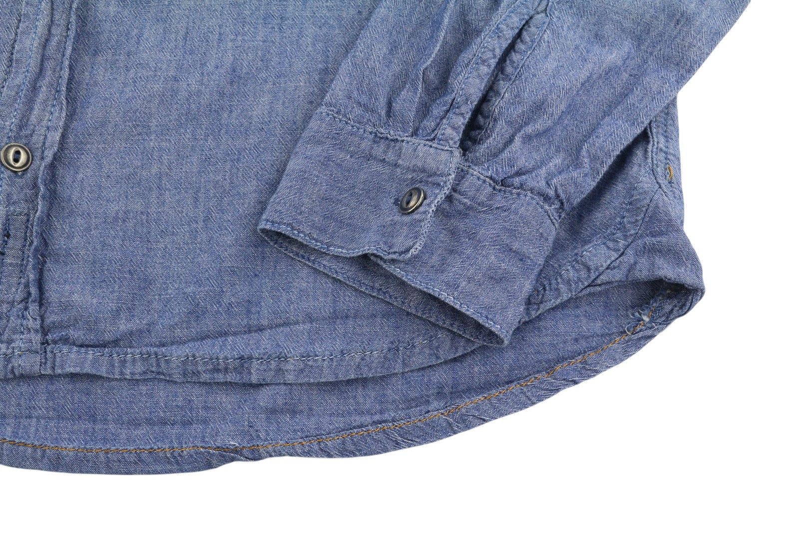 Nudie Jeans L Blue Denim Look Spread Neck 89942 Size US L / EU 52-54 / 3 - 6 Thumbnail