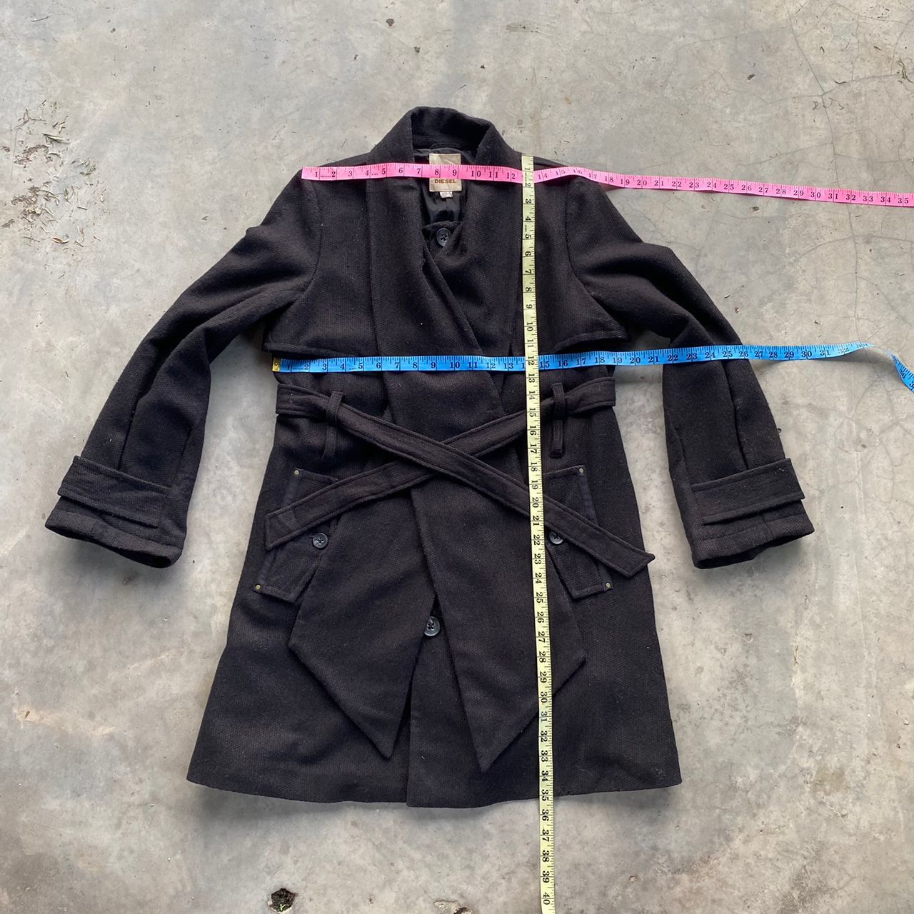 Designer × Diesel Diesel Muffler Collar Trench Coat Wool Size S / US 4 / IT 40 - 11 Thumbnail