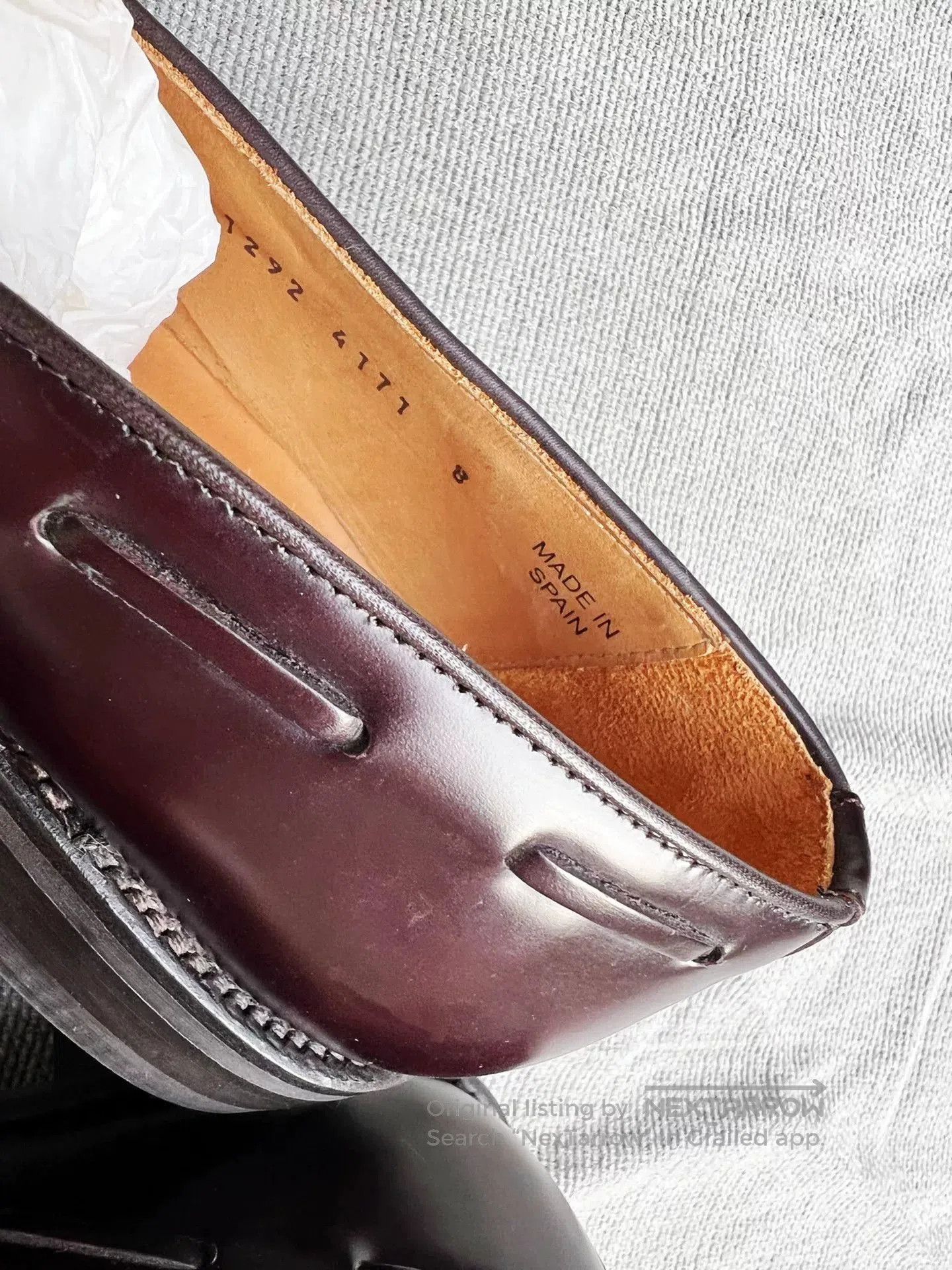 Berwick 1707 Burgundy Leather Loafers with Tassels. Size US 10 / EU 43 - 4 Thumbnail