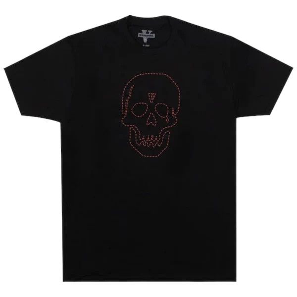 image of Neighborhood x Vlone Neighbourhood Skull T-Shirt in Black/Red, Men's (Size XL)