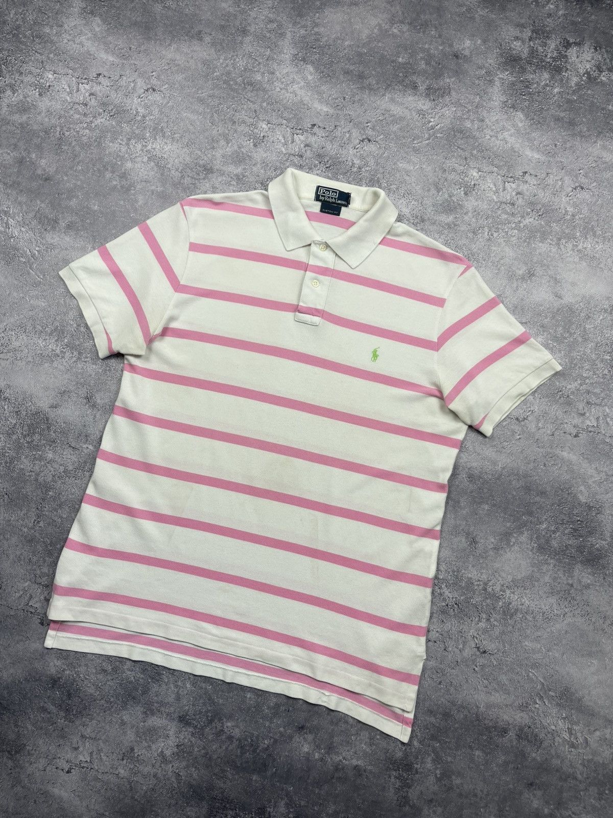 Polo Ralph Lauren Vintage Polo Ralph Lauren Striped Polo Shirt Size US M / EU 48-50 / 2 - 2 Thumbnail