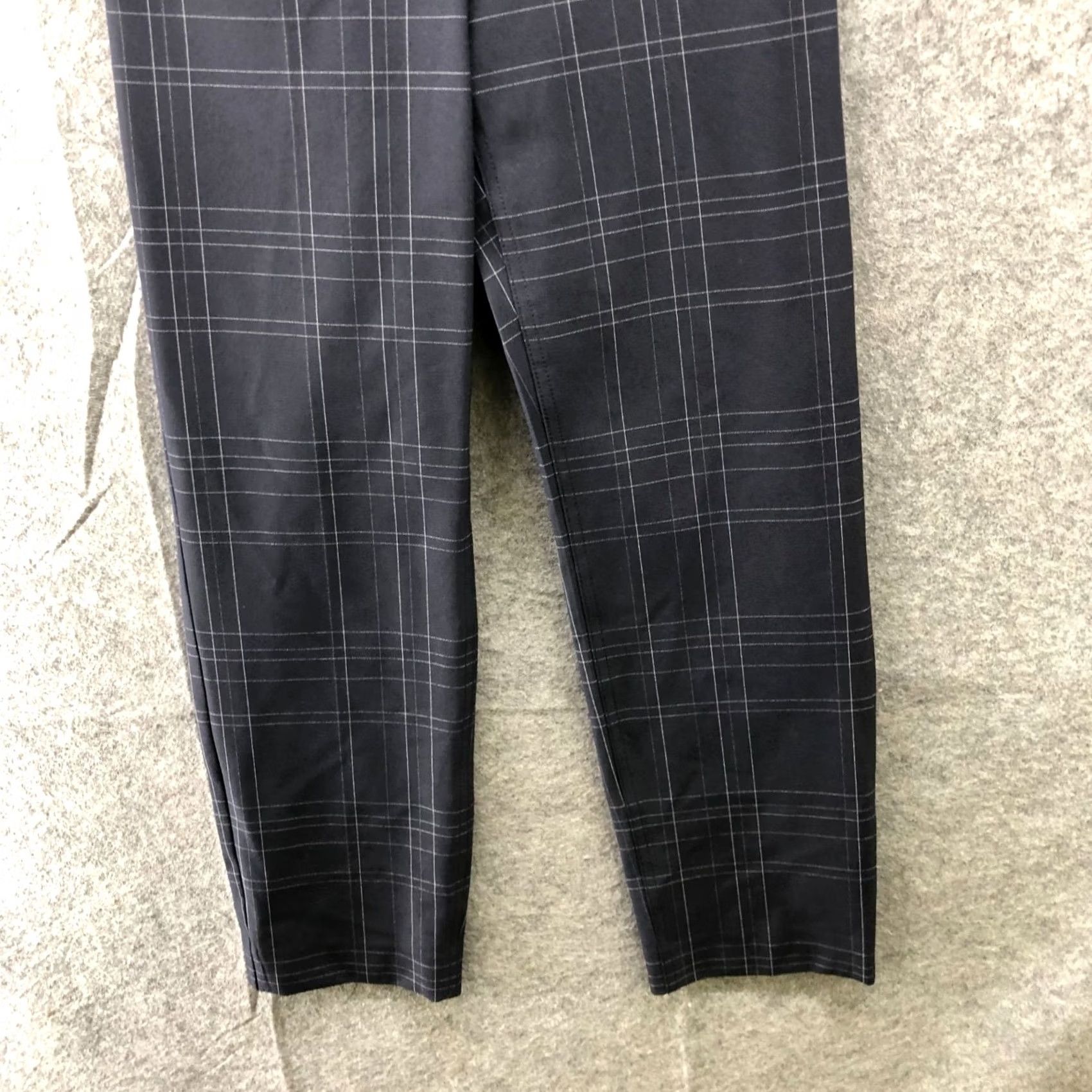 Theory Theory Treeca Dover Tech Pants Womens 4 Navy Blue Plaid Ankle Grid 5 Pocket Straight Slim Zip Front Pockets Navy Blue Grid Plaid Size 27" / US 4 / IT 40 - 4 Thumbnail