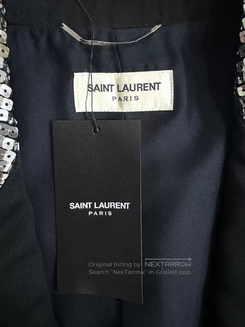 Saint Laurent Paris Saint Laurent Paris Silver Scale Jacket Size US S / EU 44-46 / 1 - 5 Thumbnail