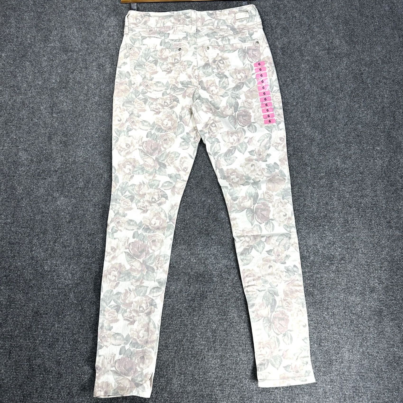 Vintage Seven7 Jeans Womens 6 High Rise Skinny Cotton Stretch Floral Pockets NEW Size 28" / US 6 / IT 42 - 7 Thumbnail