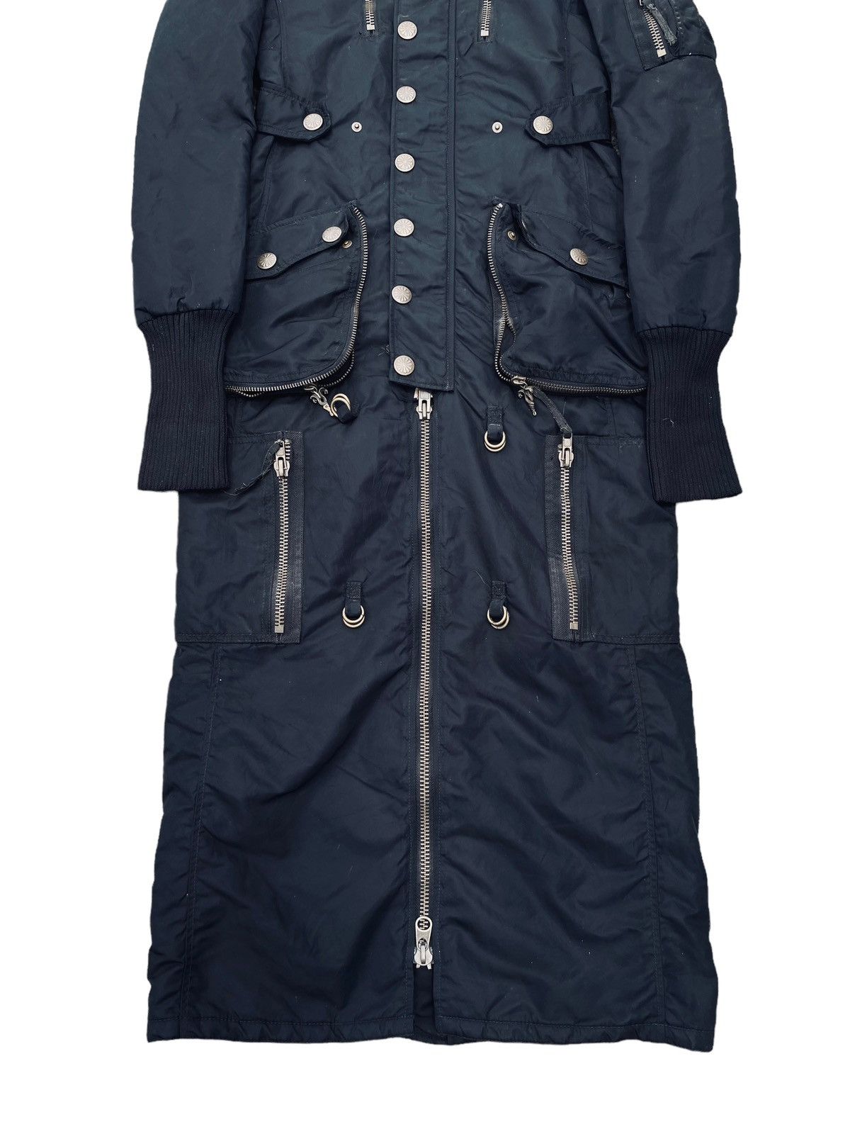14th Addiction 2000s SLY - Fur Hoodie Extra Long Cargo Jacket Size US S / EU 44-46 / 1 - 10 Thumbnail