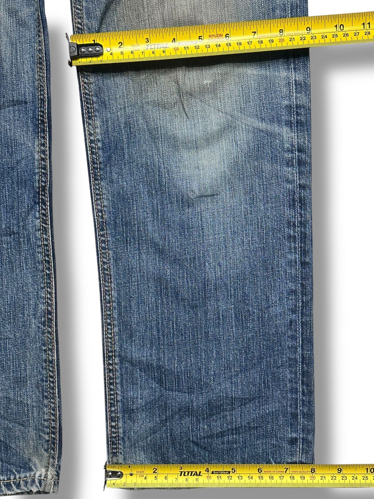 Edwin Edwin 503 Premium Straight Leg Japan Jeans Distressed Faded Size US 33 - 22 Thumbnail